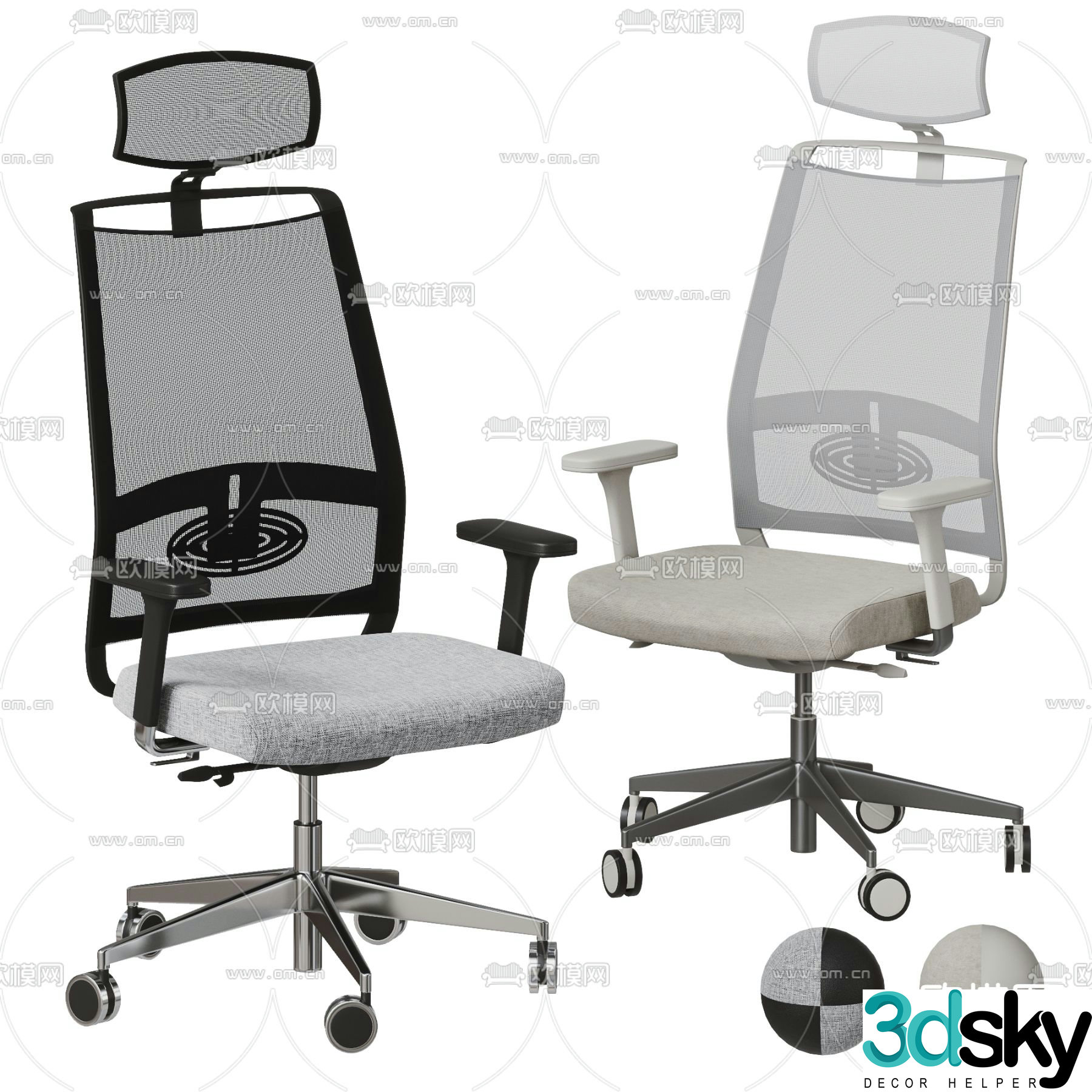 Office chair executive chair 3d model