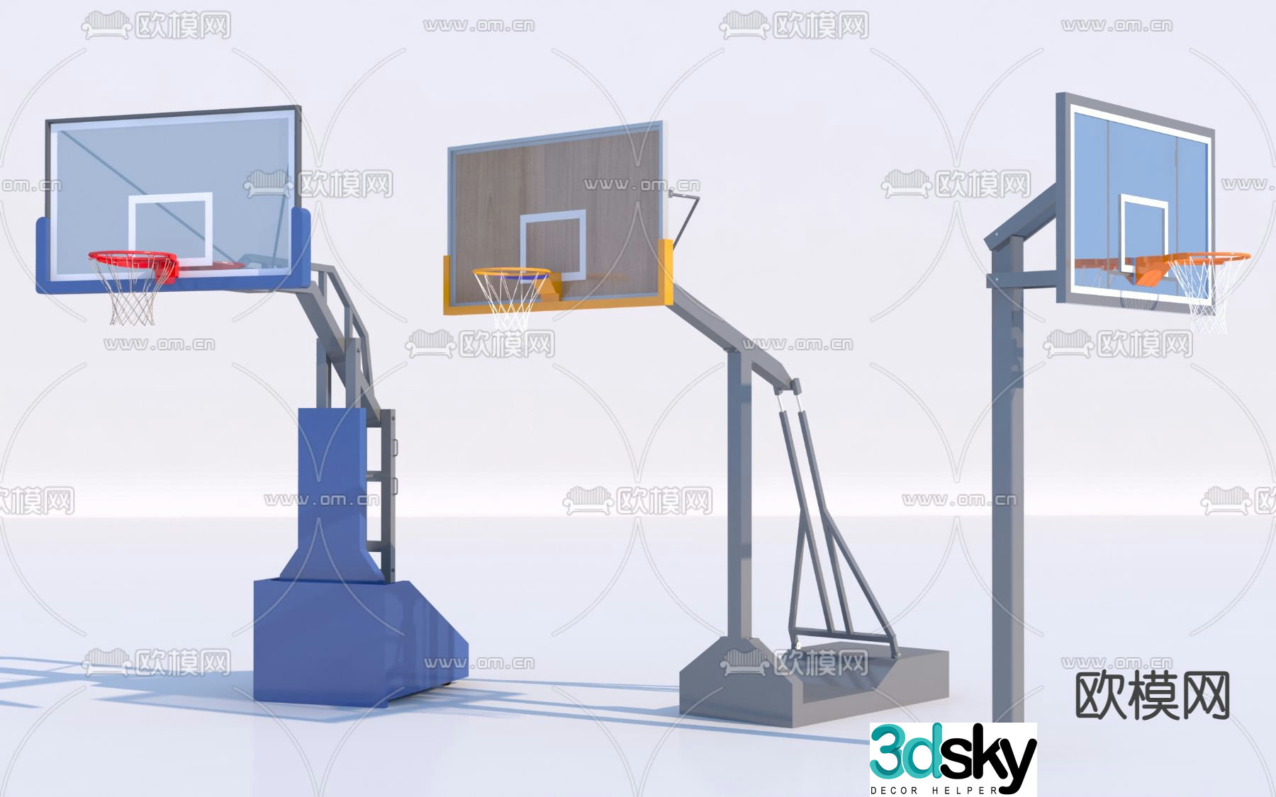 Basketball stand 3d model