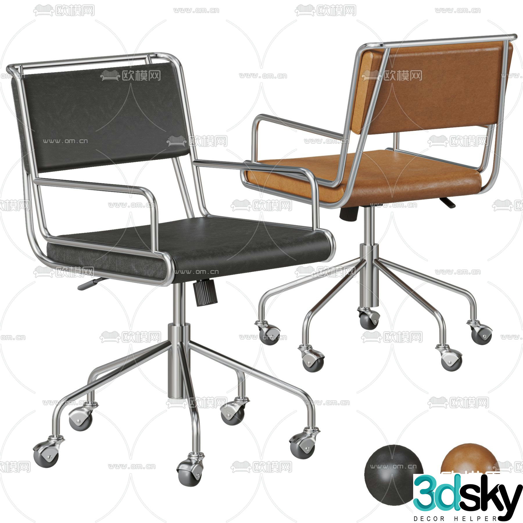 Office chair staff chair 3d model