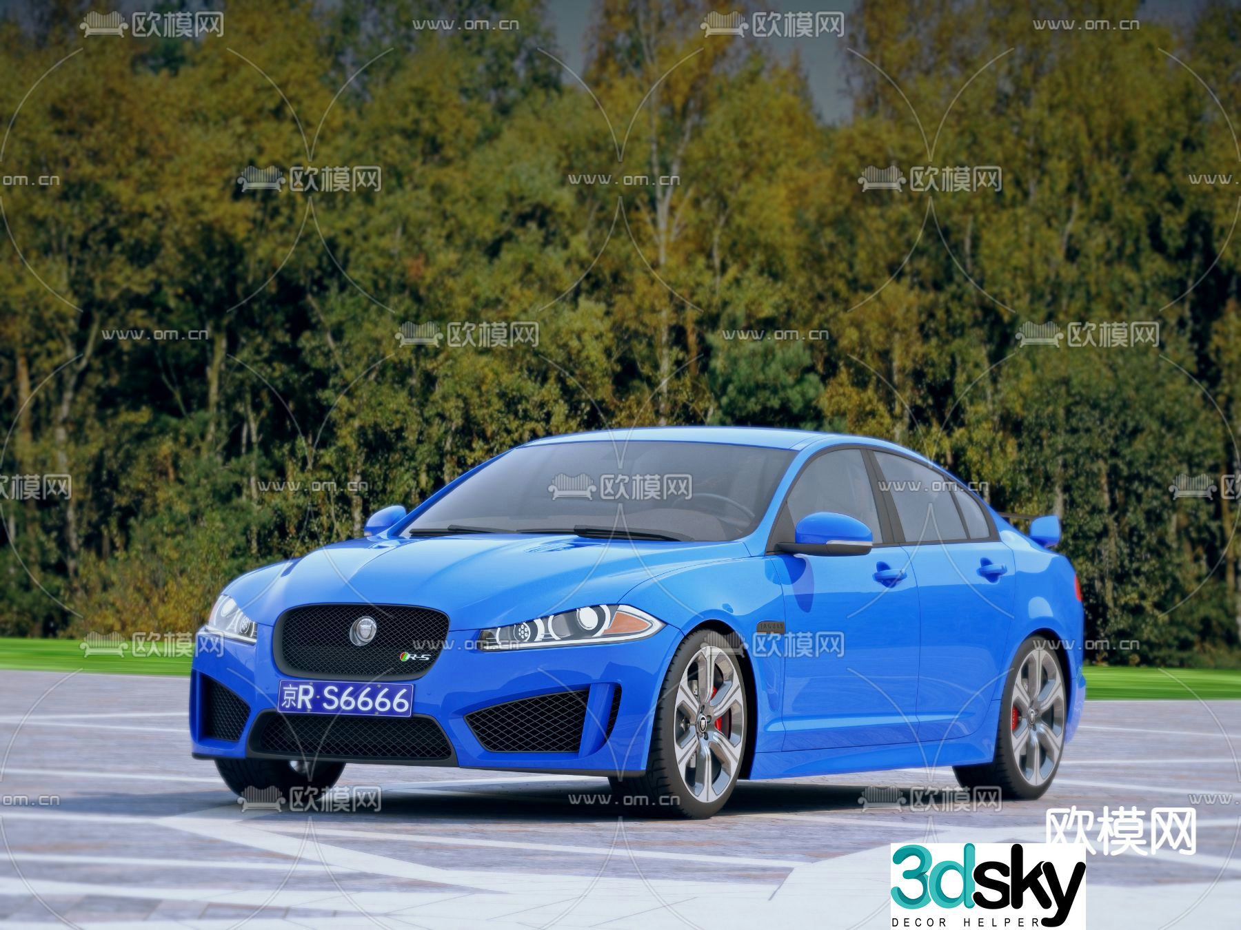 Jaguar sports car 3d model