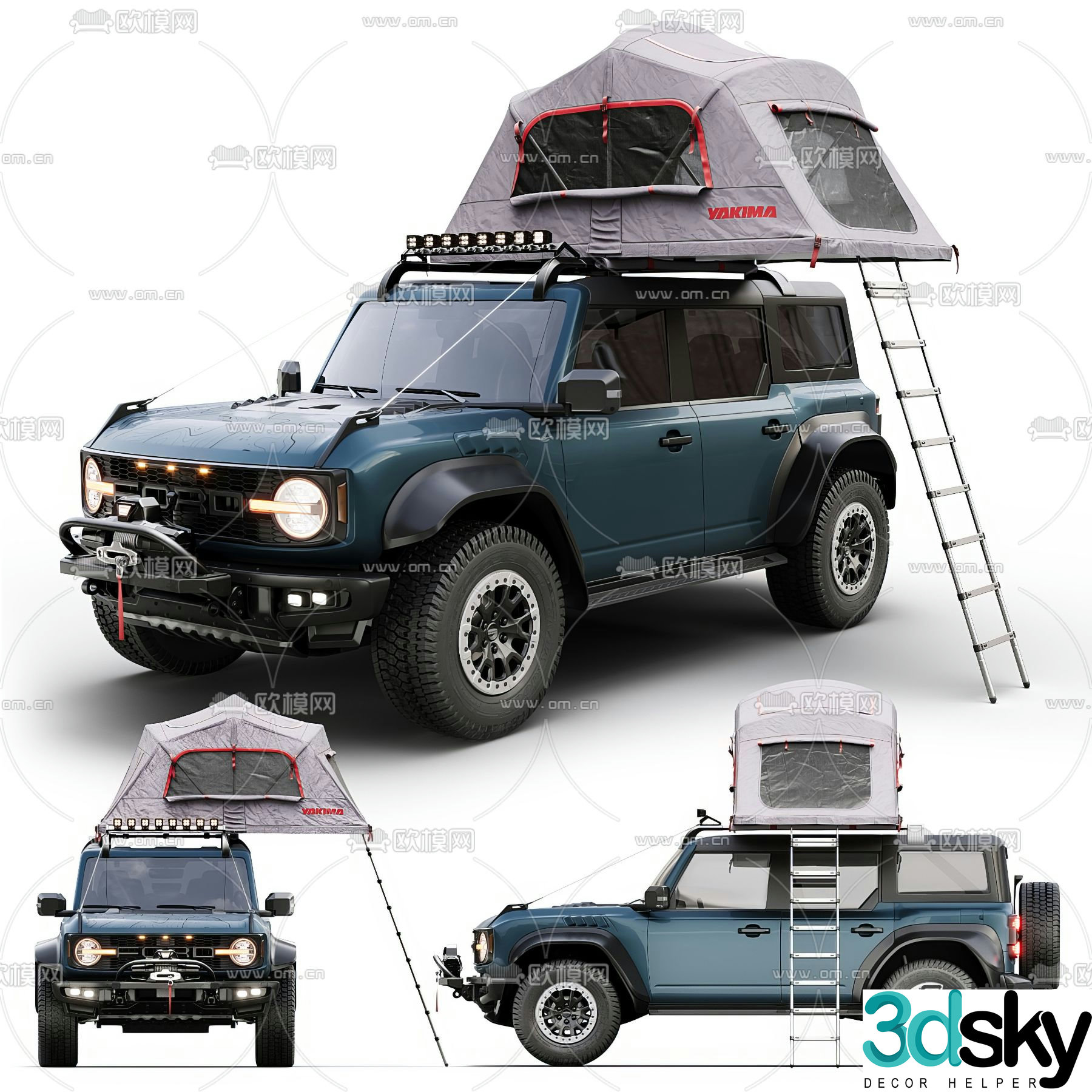 car ford mustang tent 3d model