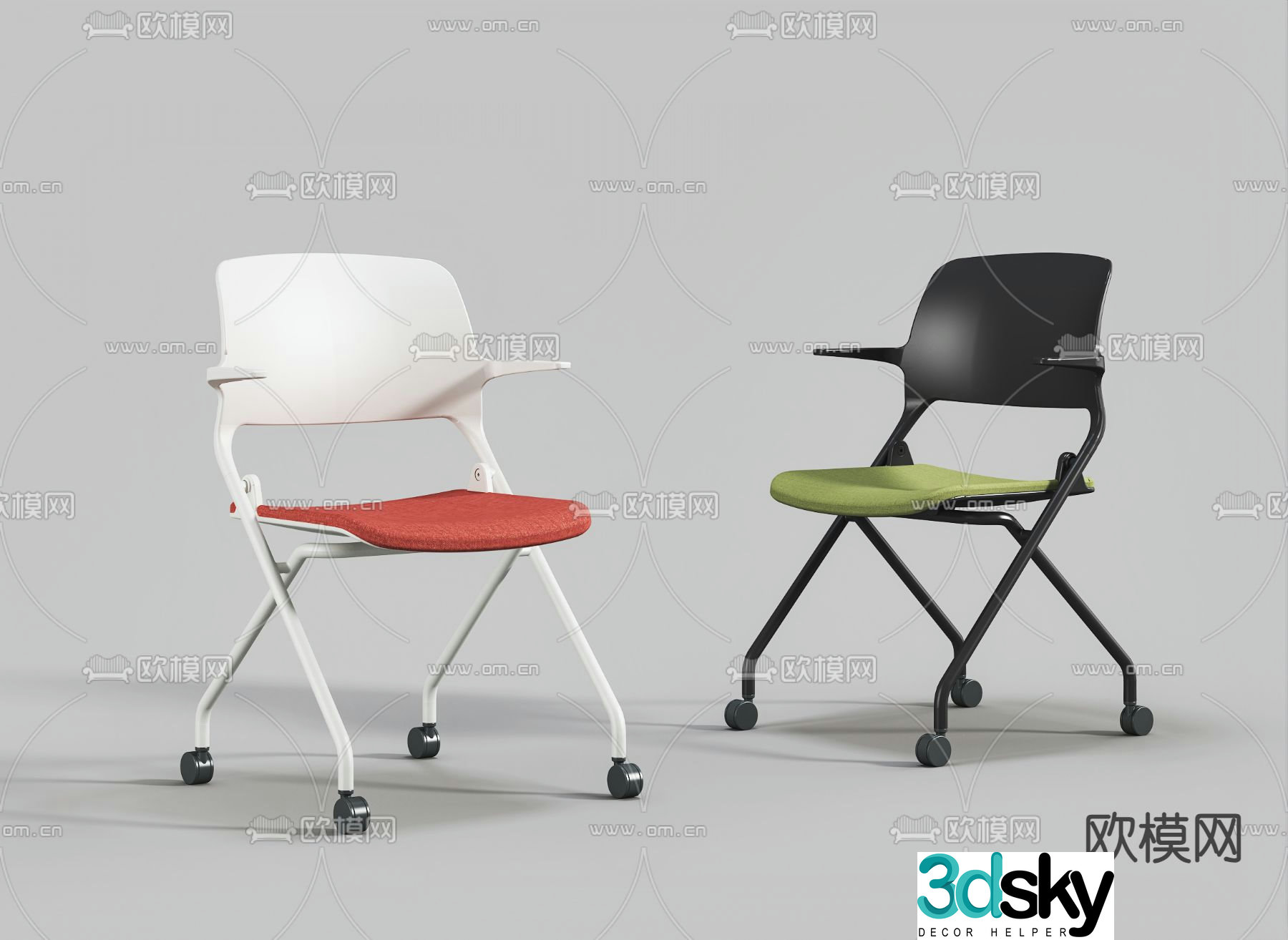 Training chair office chair conference chair 3d model