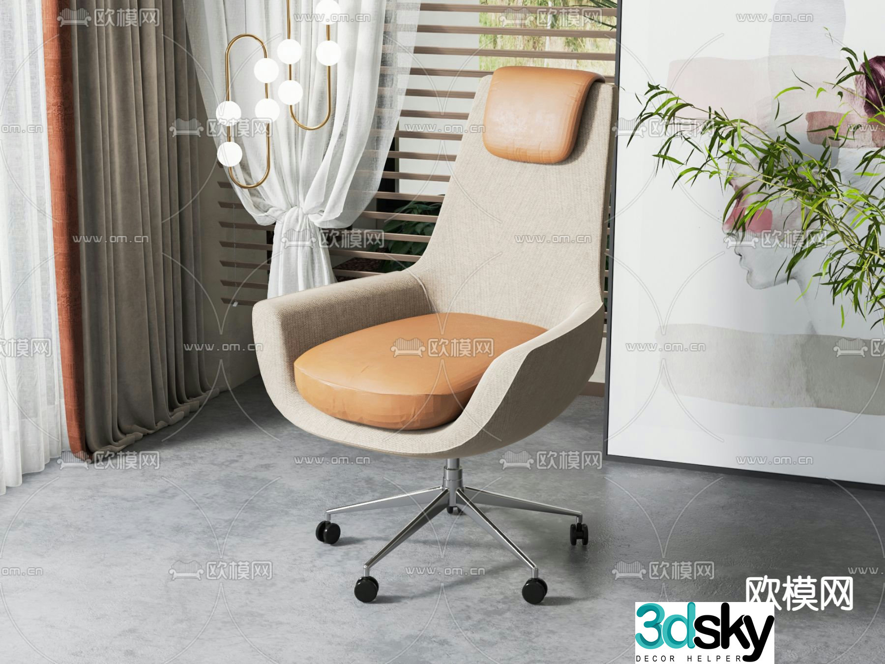 Office chair boss chair executive chair 3d model