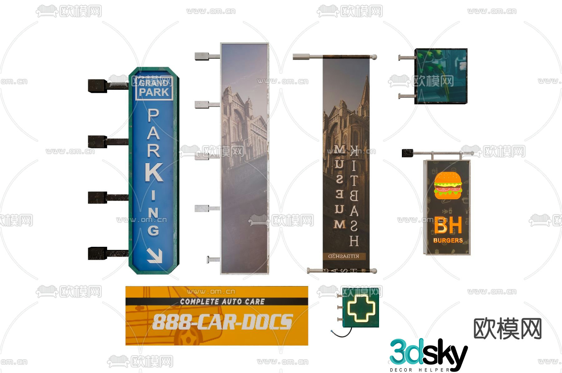 Street billboard 3d model