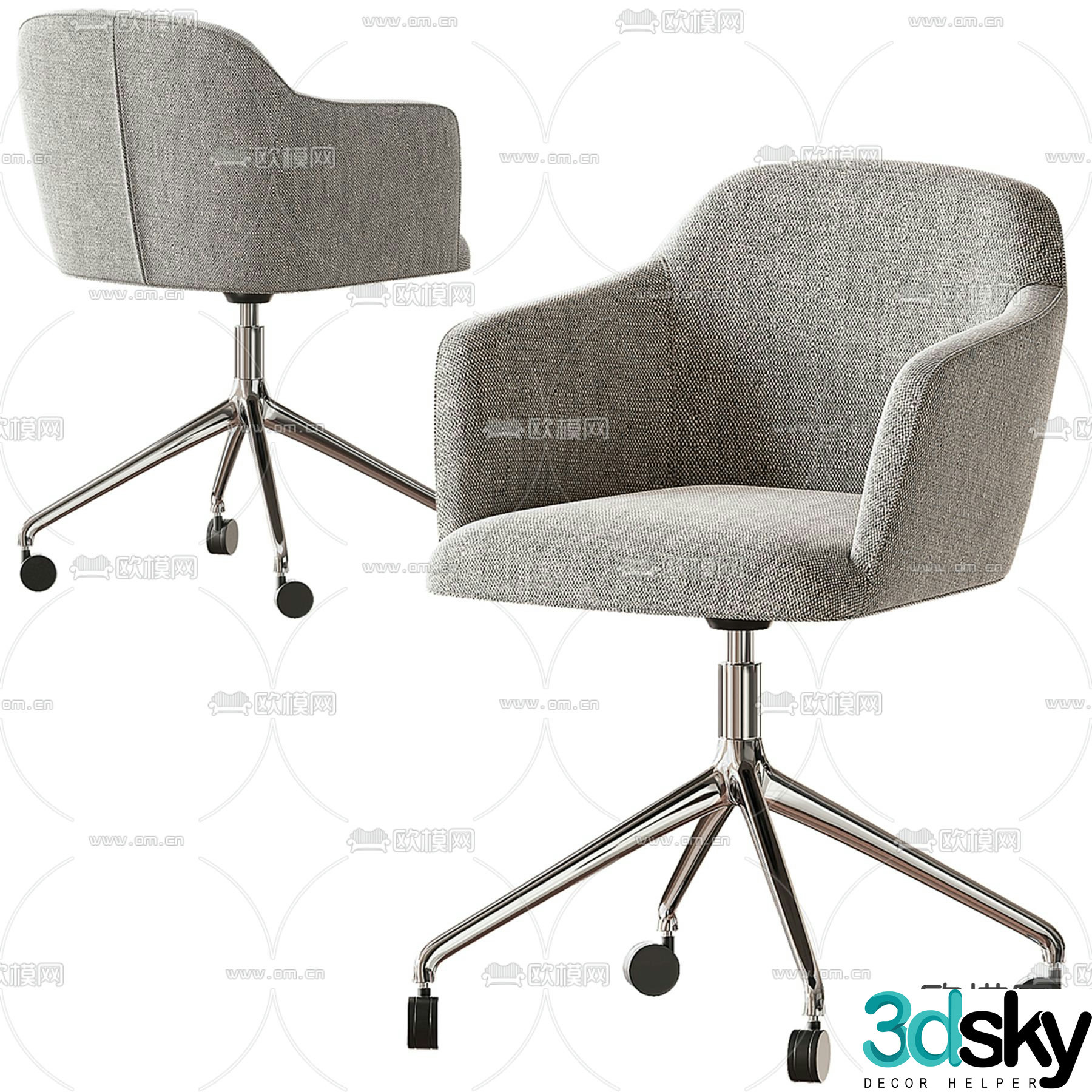 Parla office chair office chair conference chair 3d model