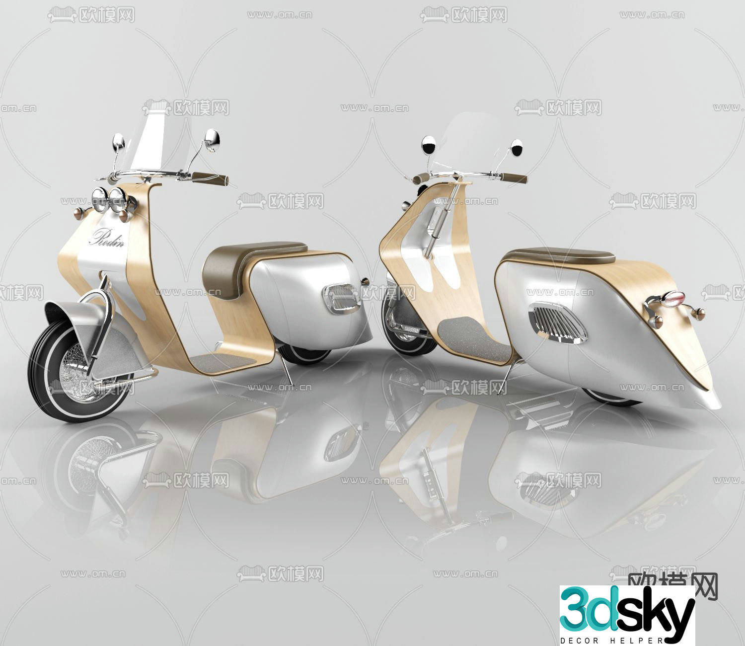 motorcycle tram 3d model