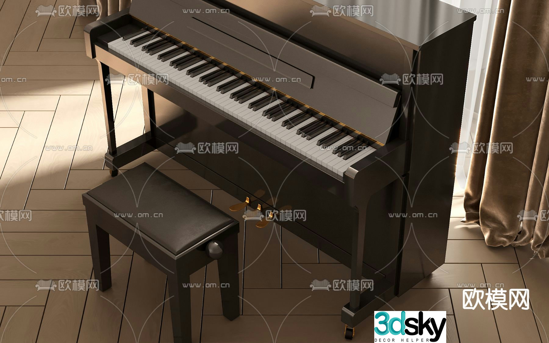 piano 3d model