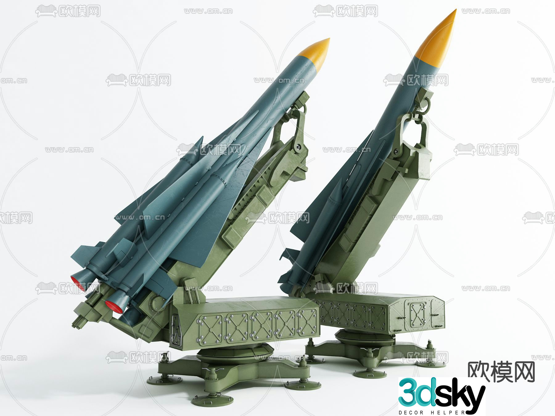 rocket launch pad 3d model