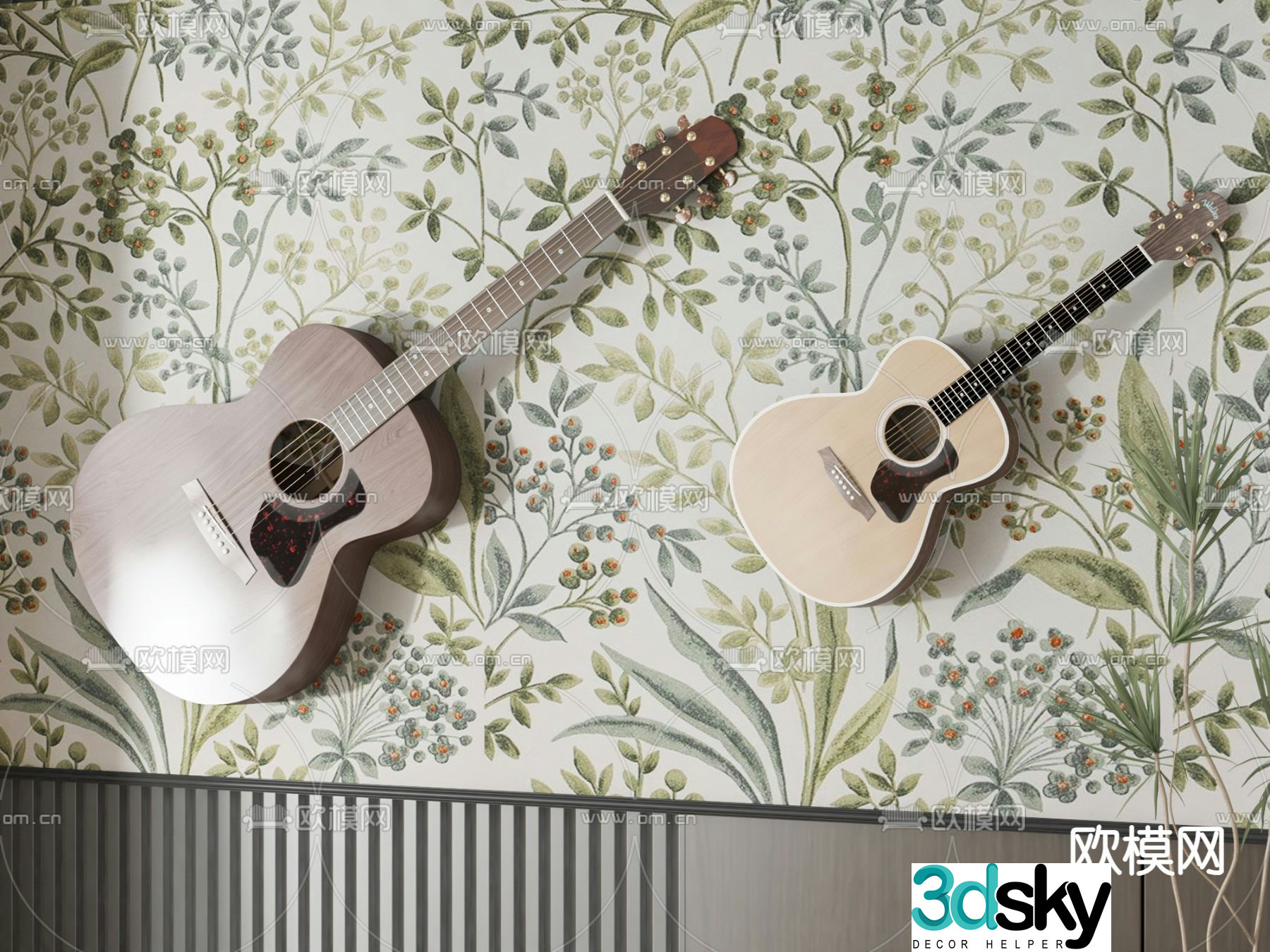 guitar 3d model