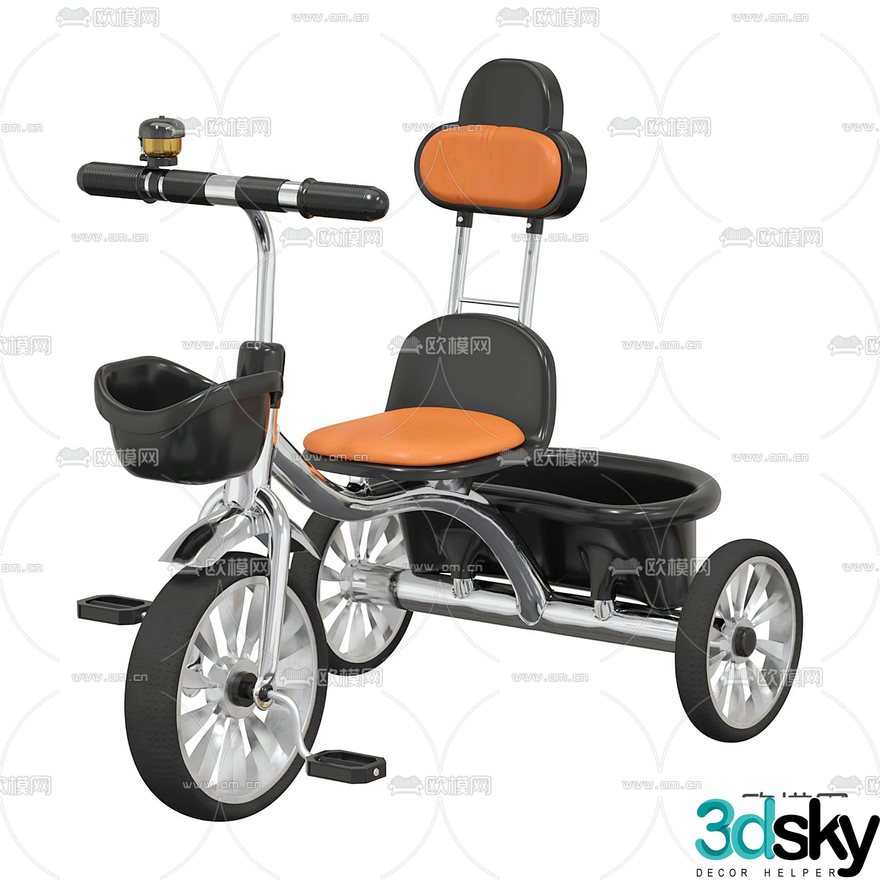 Children’s car bicycle tricycle 3d model
