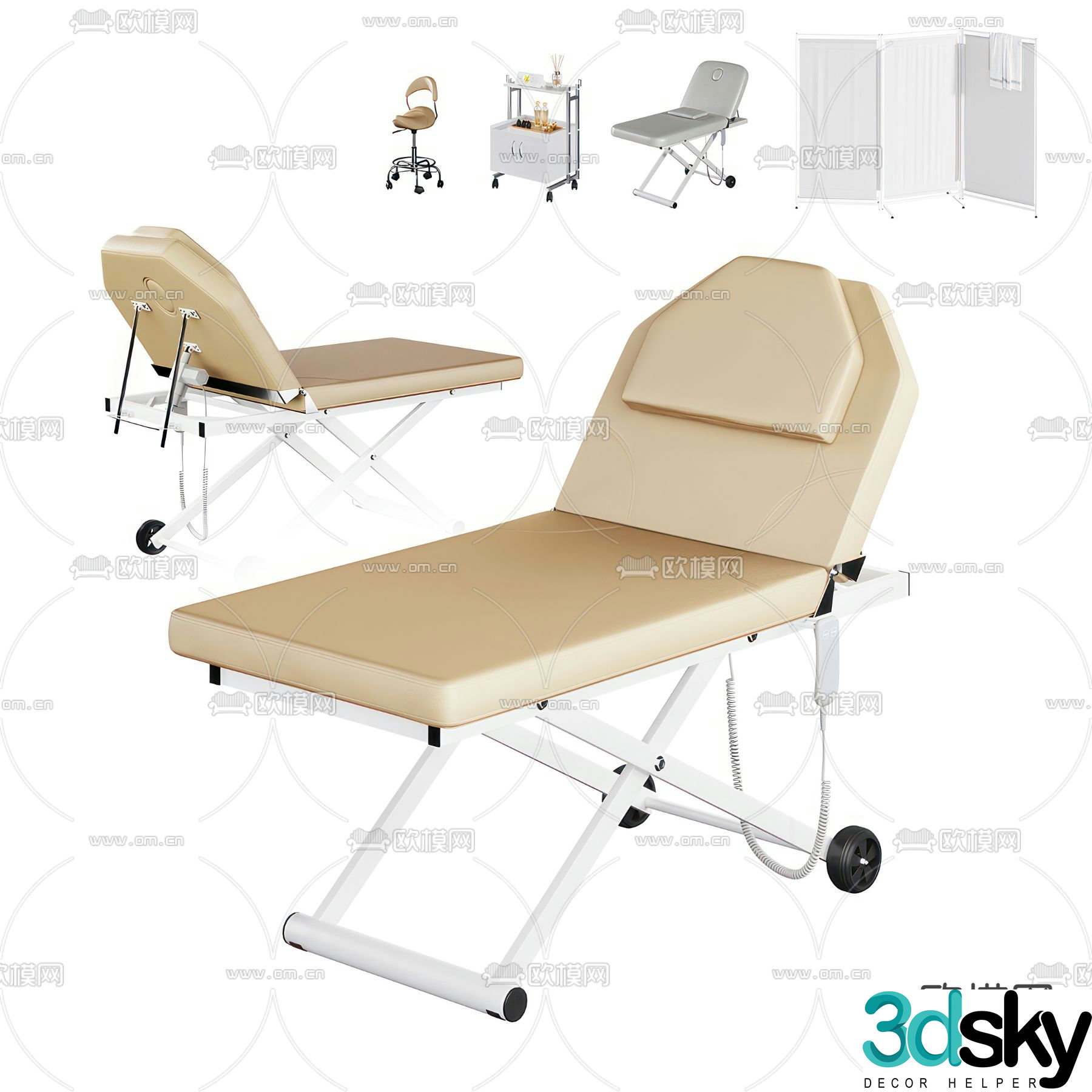 hospital bed operating bed medical equipment 3d model