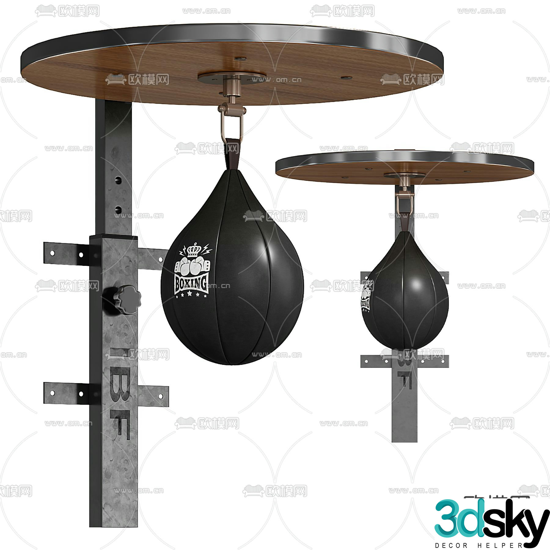 boxing punching bag 3d model