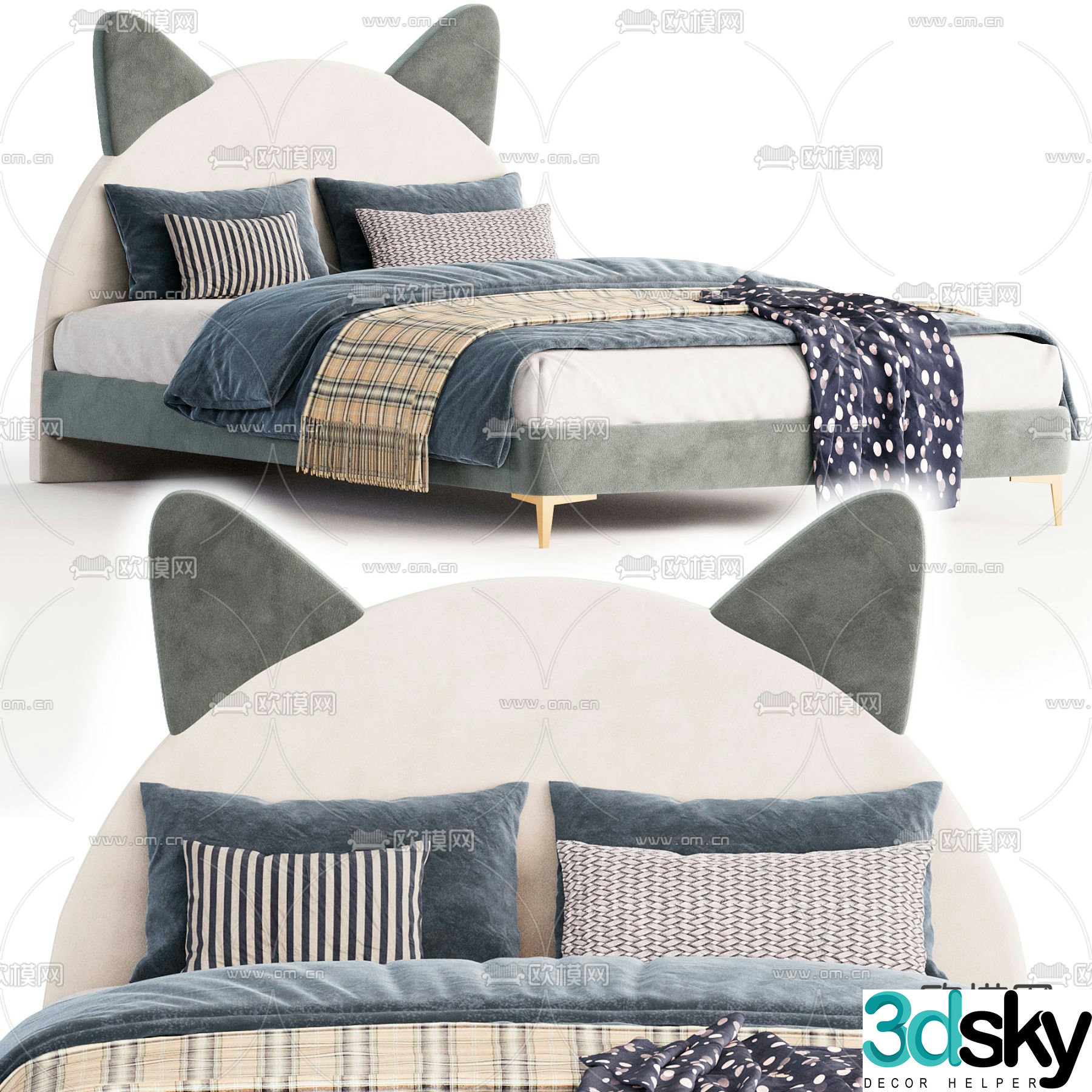 Montessori cartoon children’s bed children’s bed 3d model