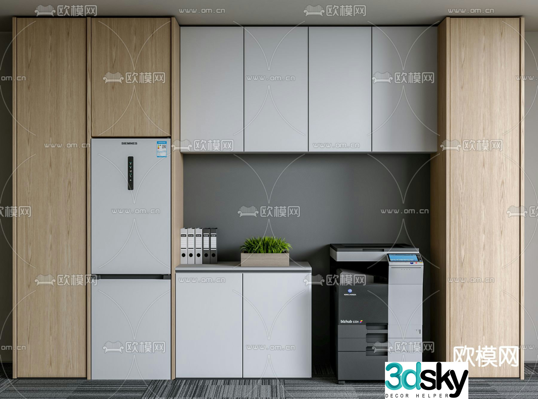 printer refrigerator toy cabinet 3d model
