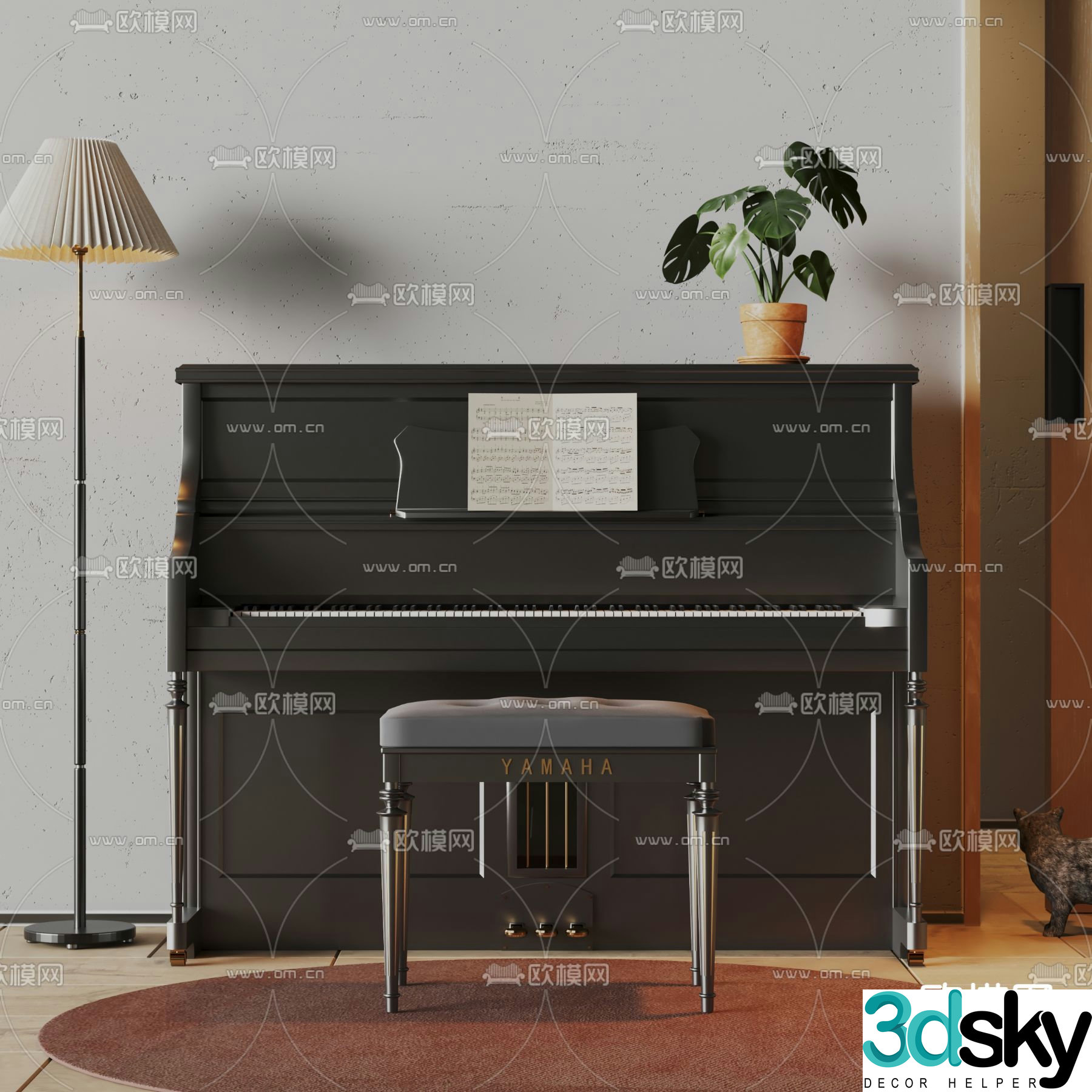 piano 3d model