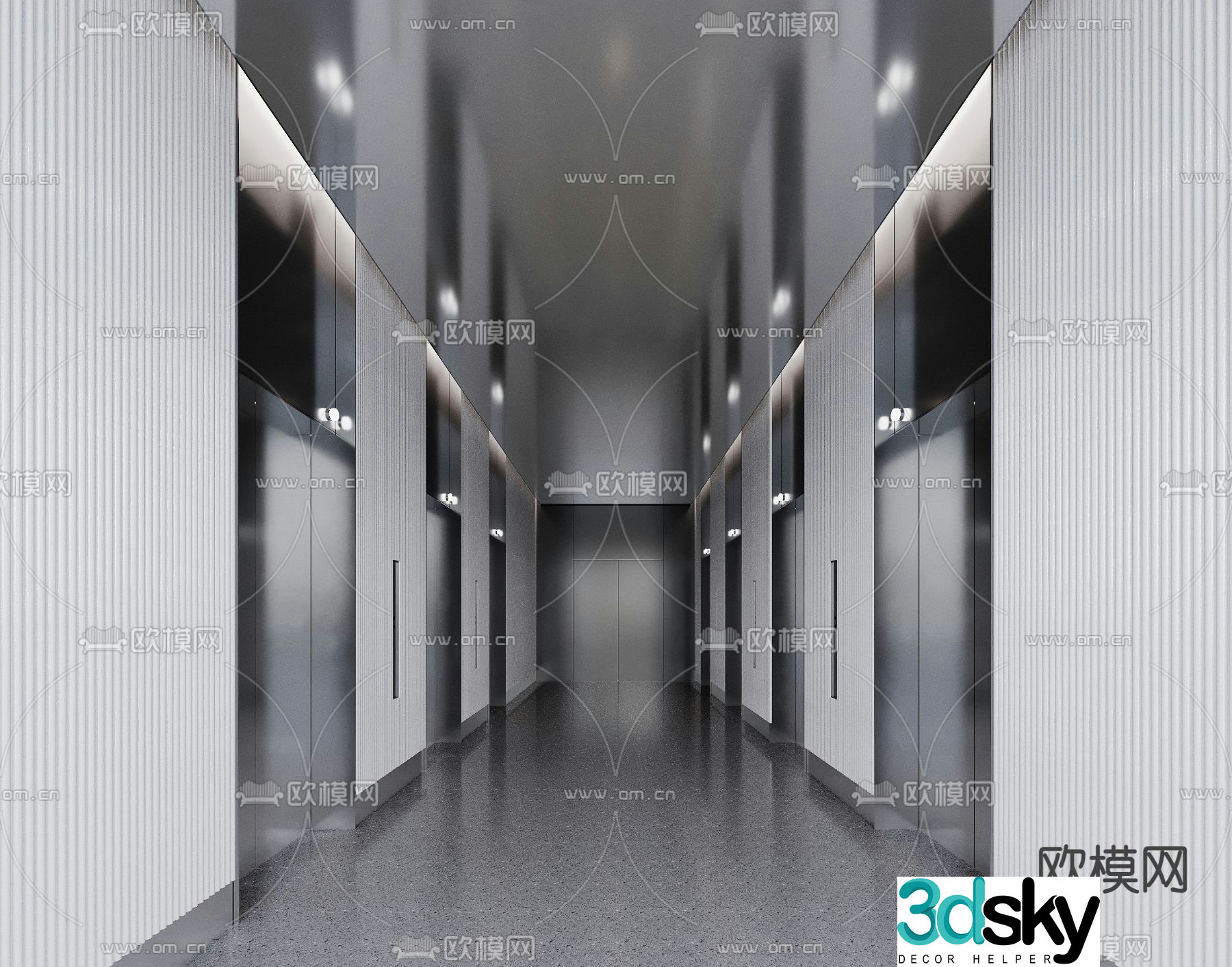 Modern elevator 3d model
