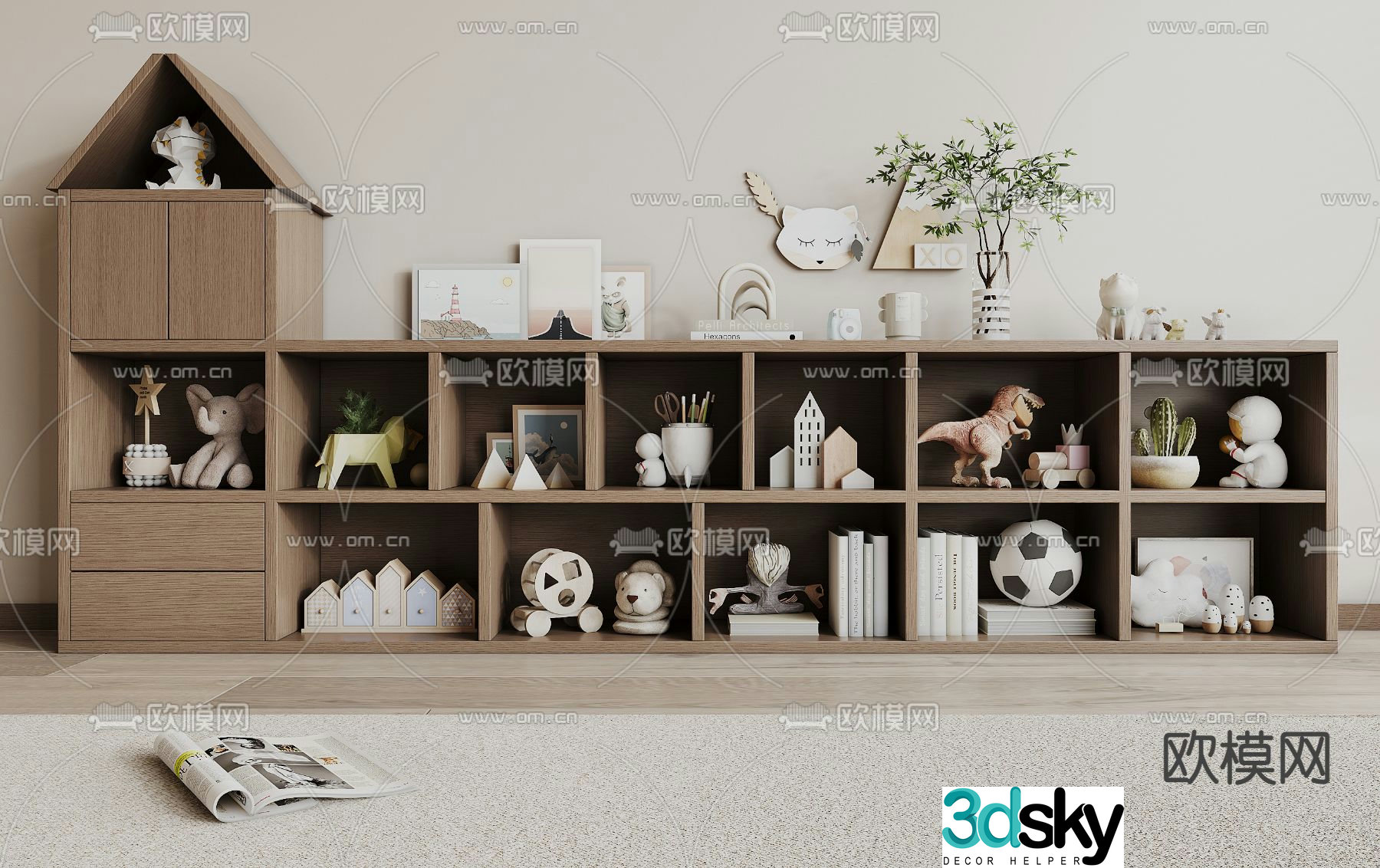 Children’s storage cabinet 3d model