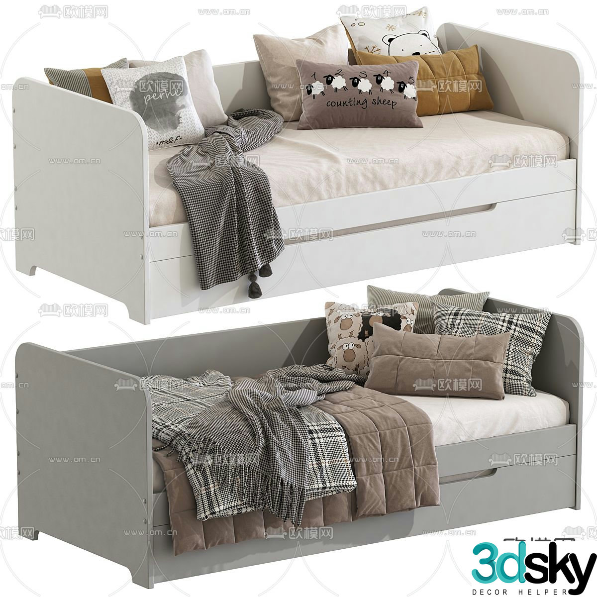 Children’s bed sofa bed 3d model