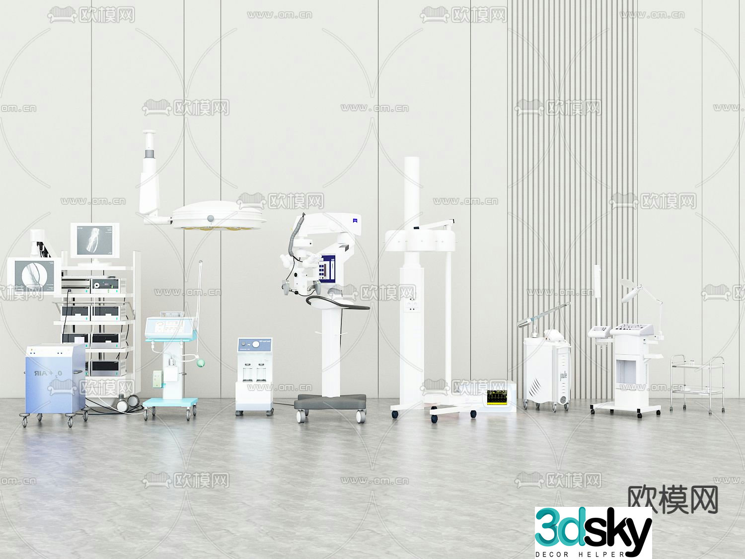 Medical equipment monitoring instrument 3d model