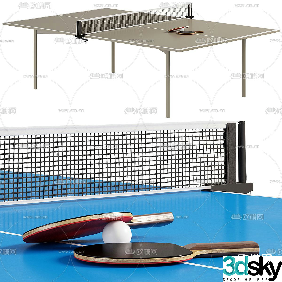 ping pong table 3d model