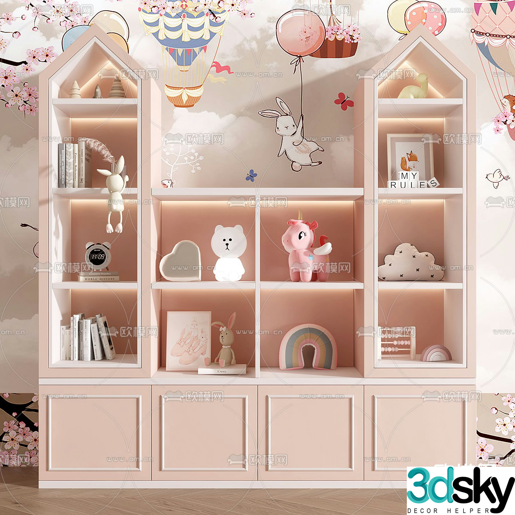 Children’s cabinet toy cabinet 3d model