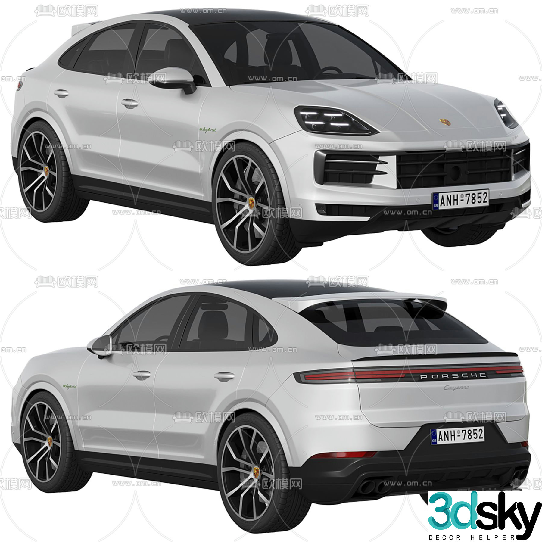 Porsche car SUV off-road vehicle 3d model