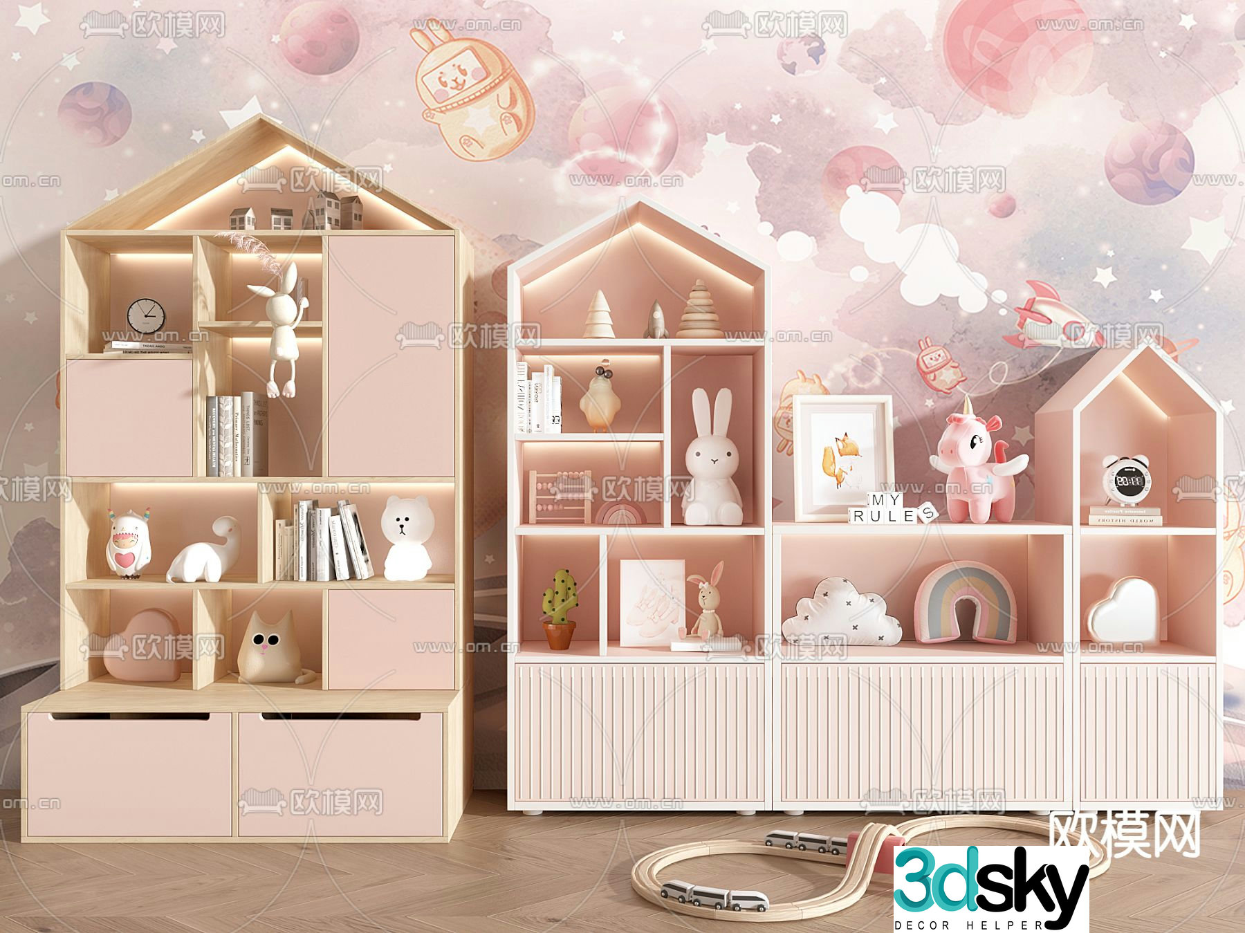 Children’s cabinet toy cabinet 3d model