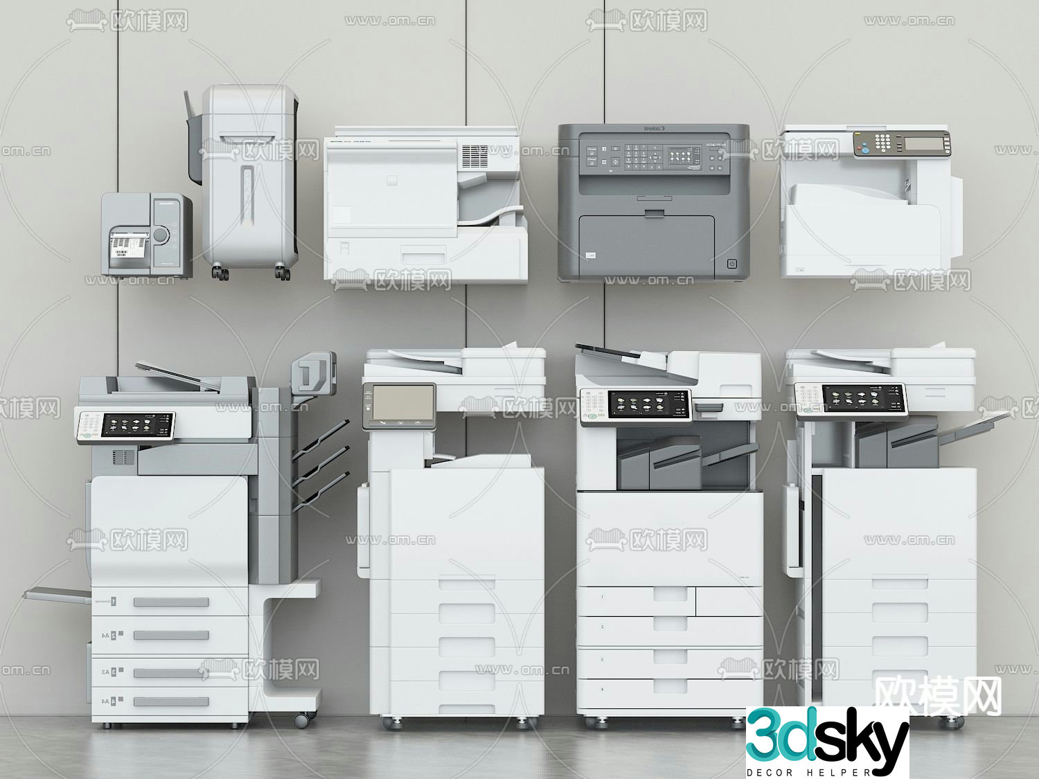 printer copier 3d model