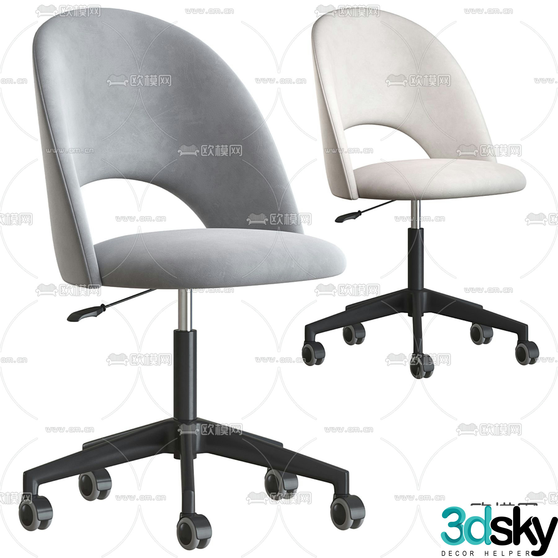 Office chair staff chair 3d model