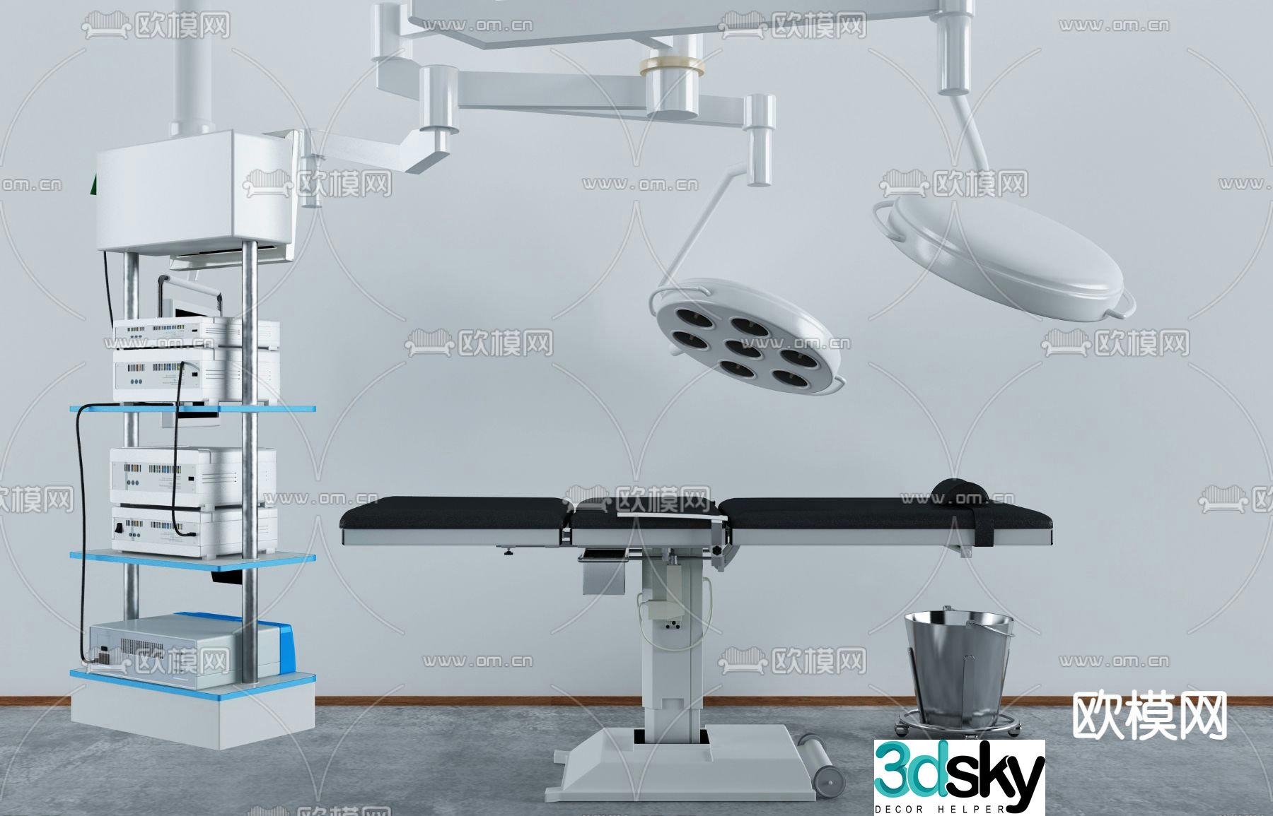 Medical equipment medical bed 3d model