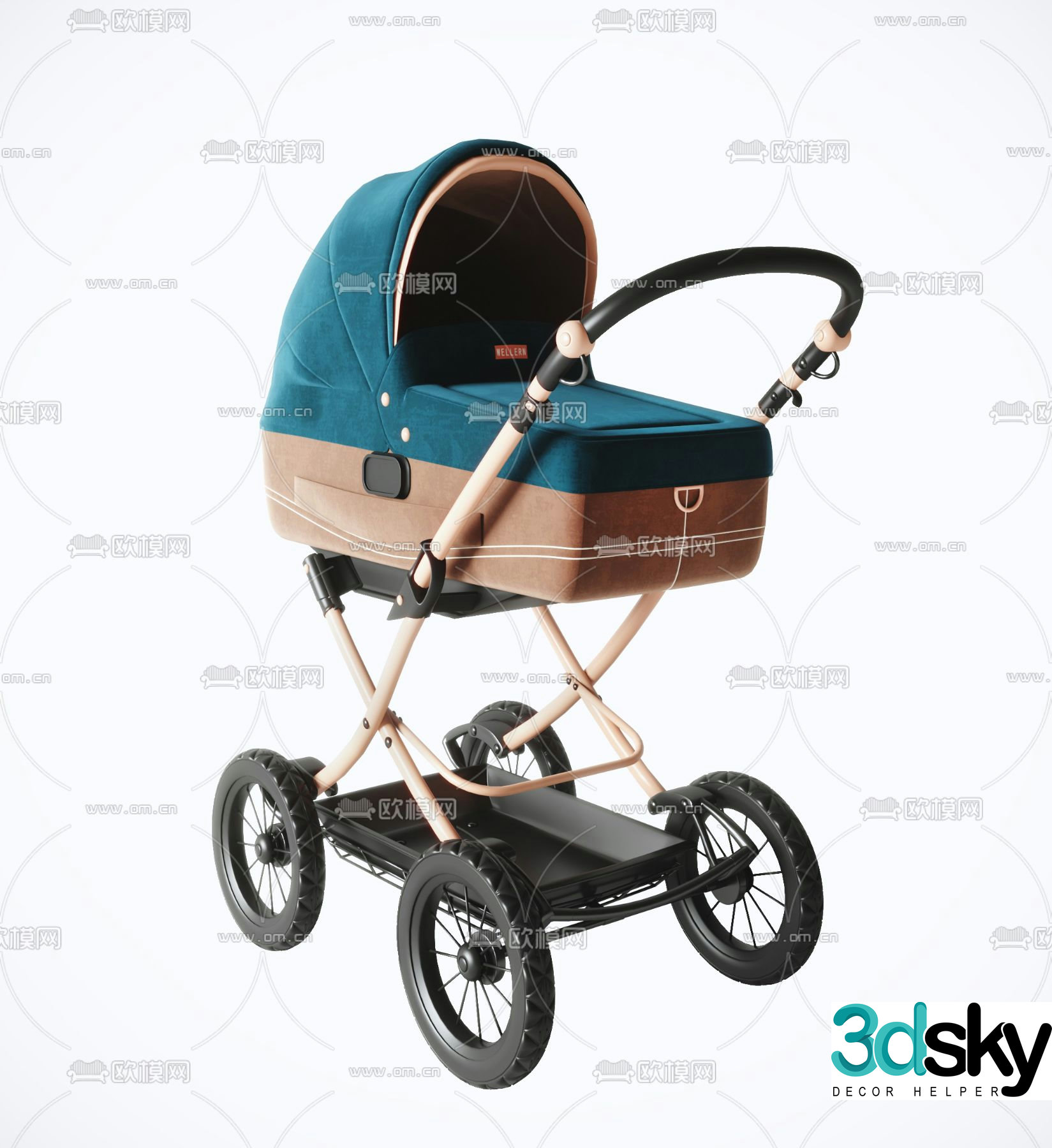 stroller stroller baby stroller 3d model