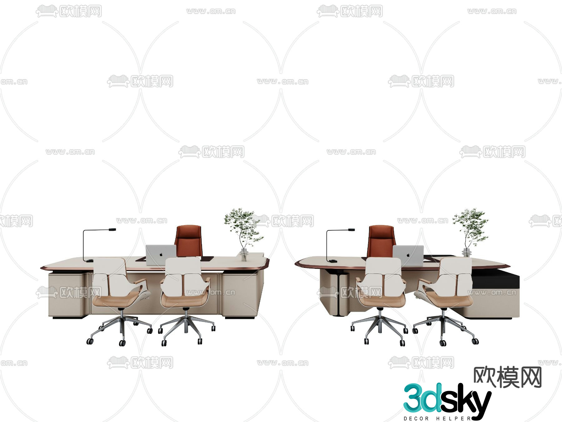 Executive desk executive desk boss desk 3D model