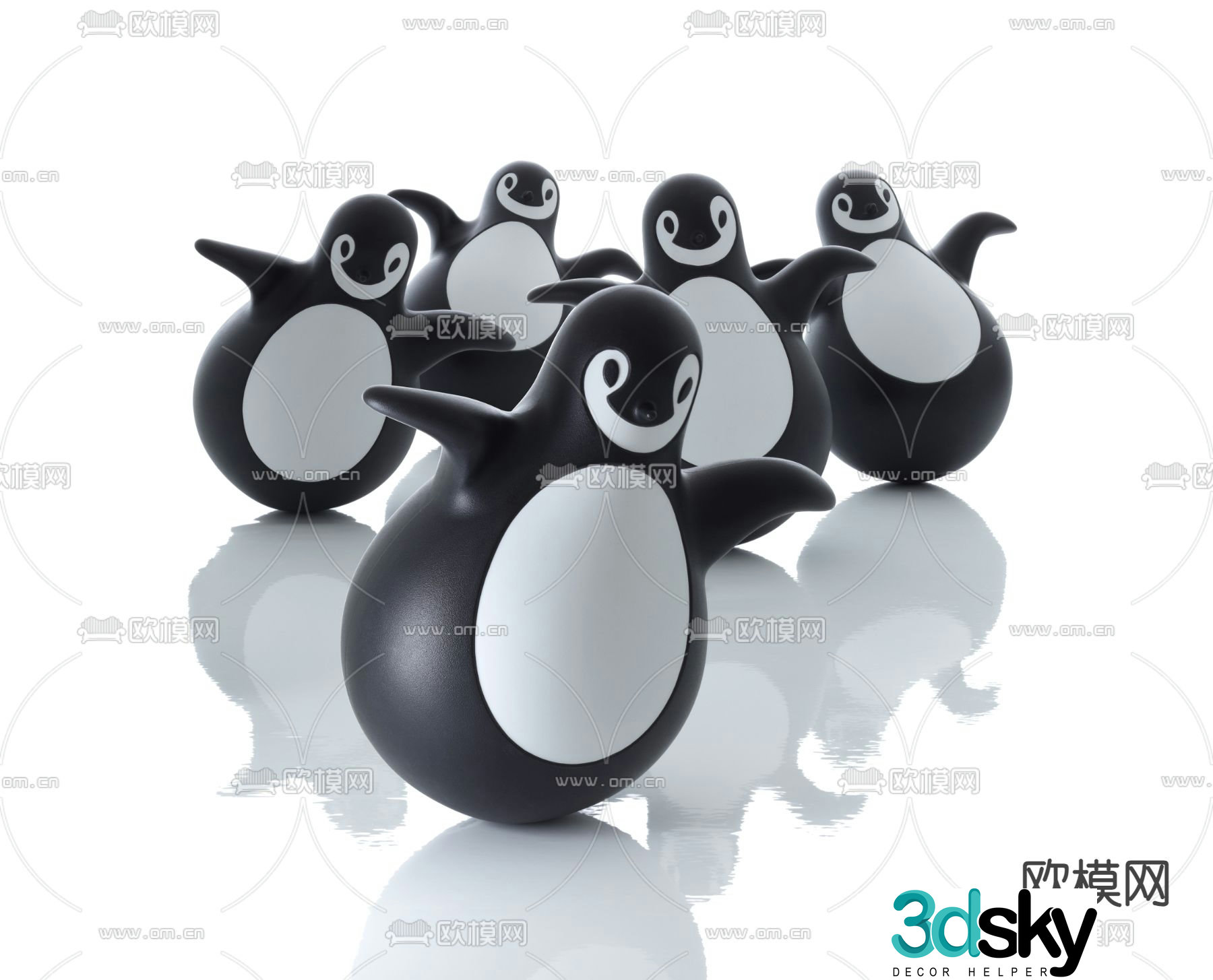toy penguin doll 3d model