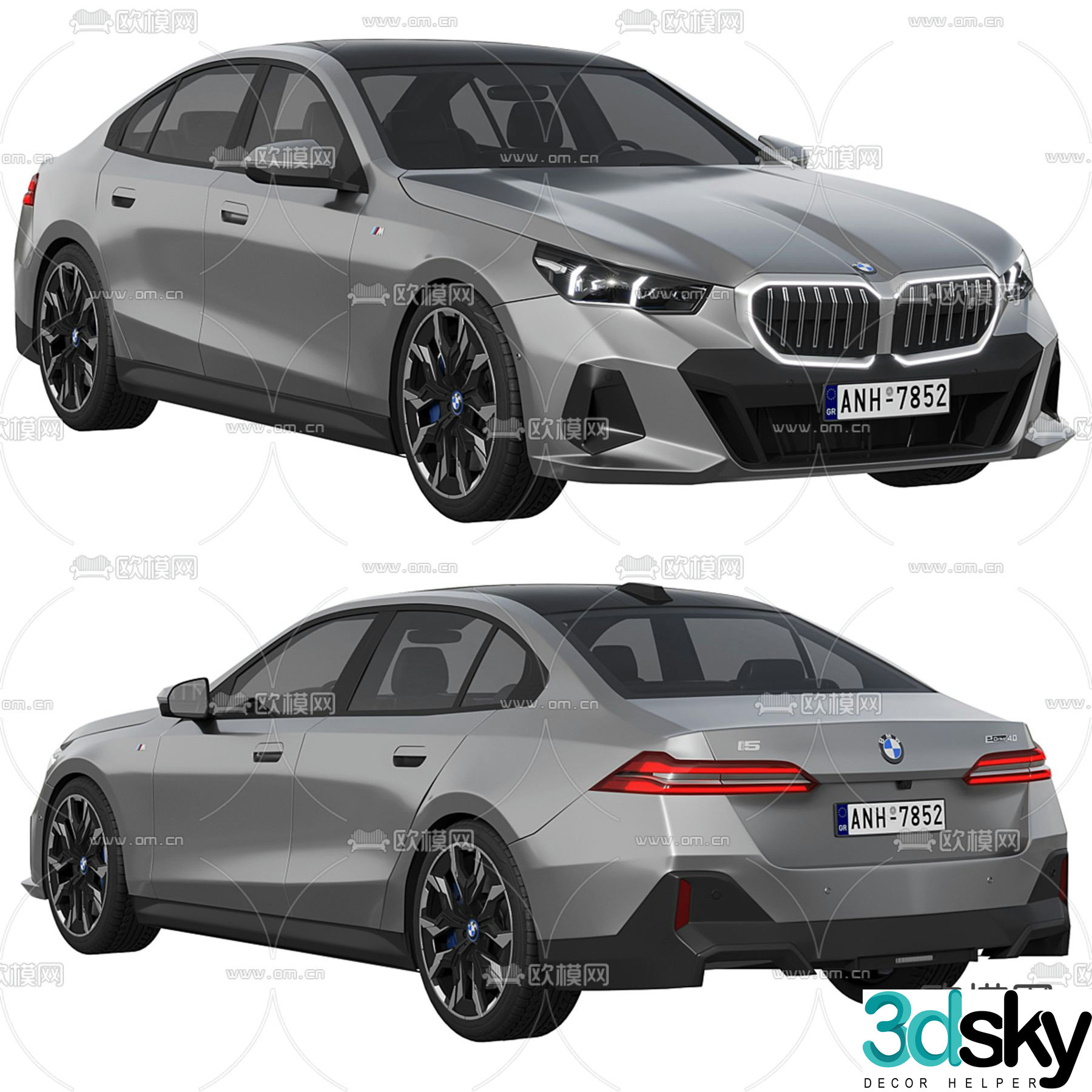 bmw car sedan 3d model