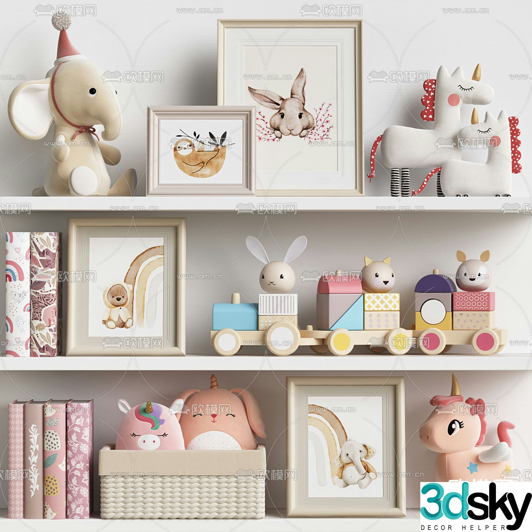 Children’s ornaments toys dolls 3d model