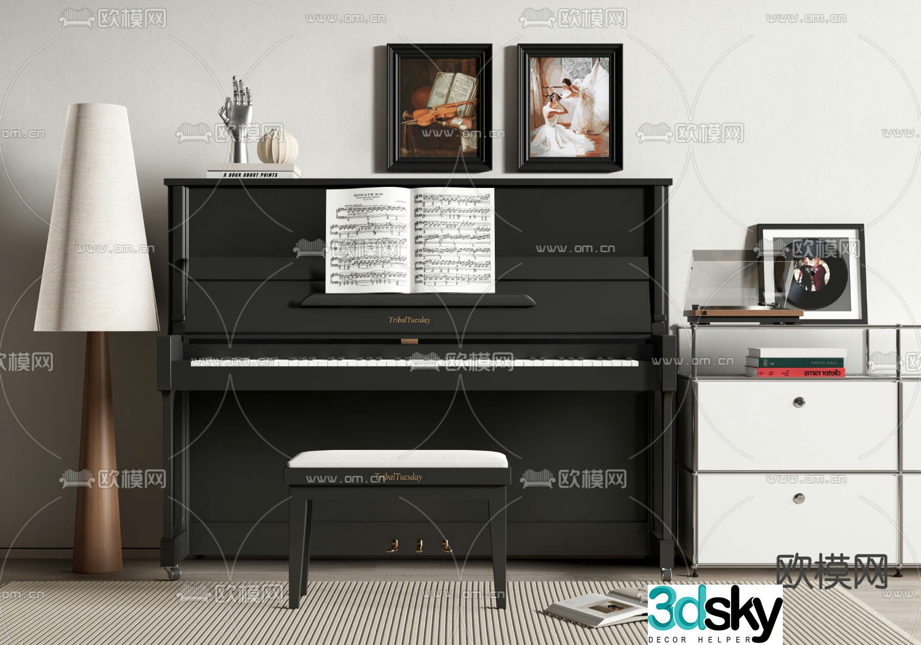 piano 3d model
