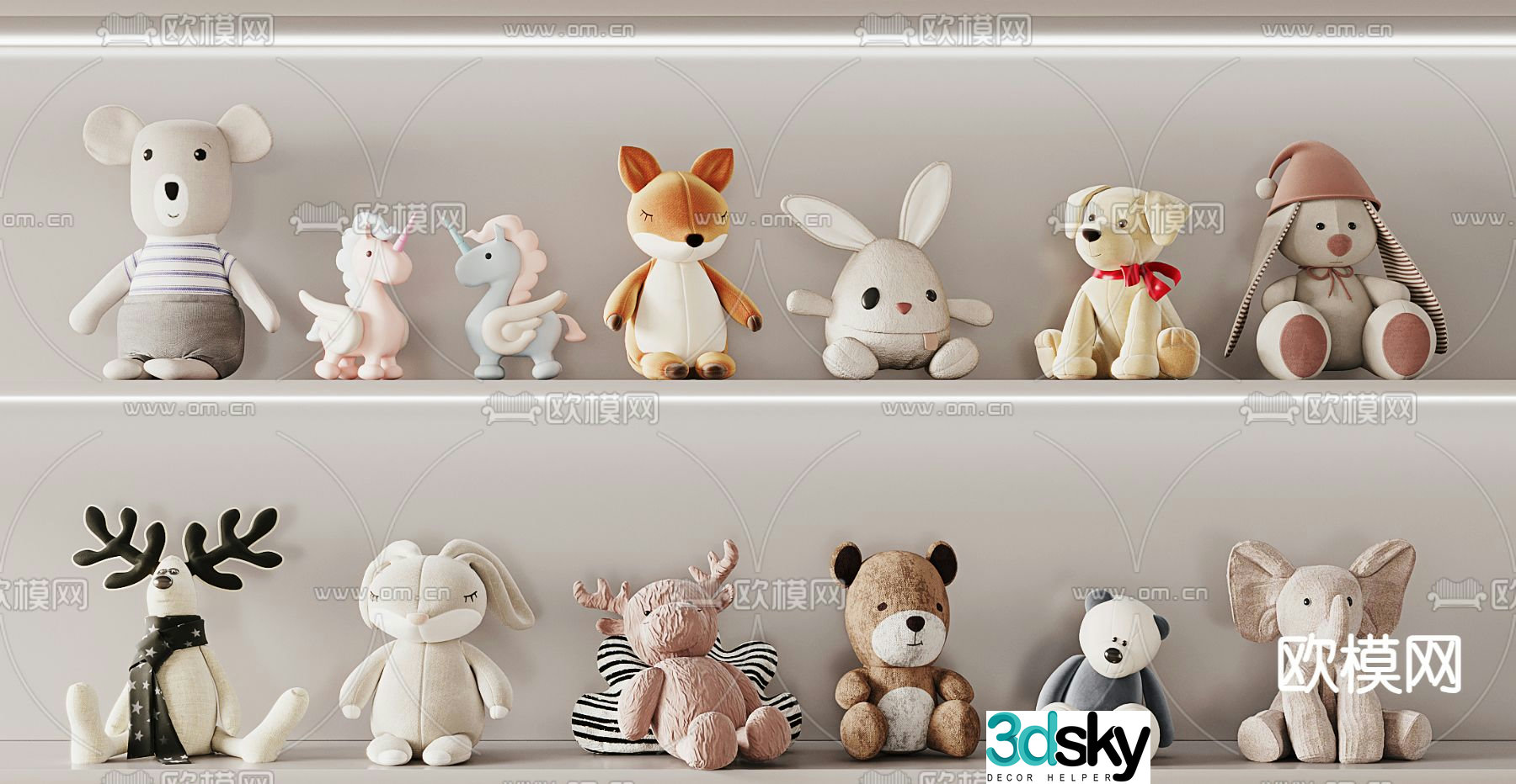 Plush toy doll doll 3d model