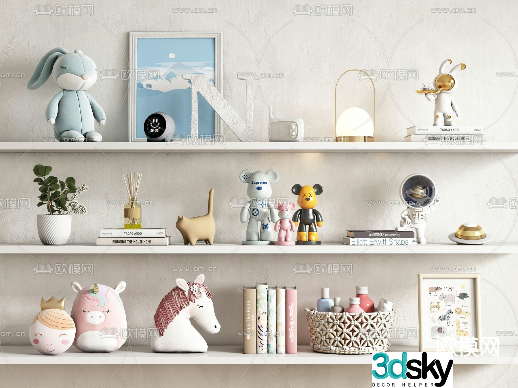 Children’s ornaments dolls dolls books 3d model