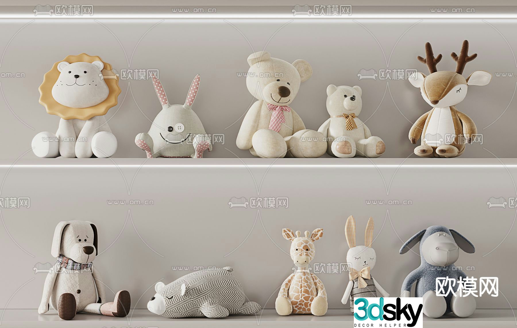 Plush toy doll doll 3d model