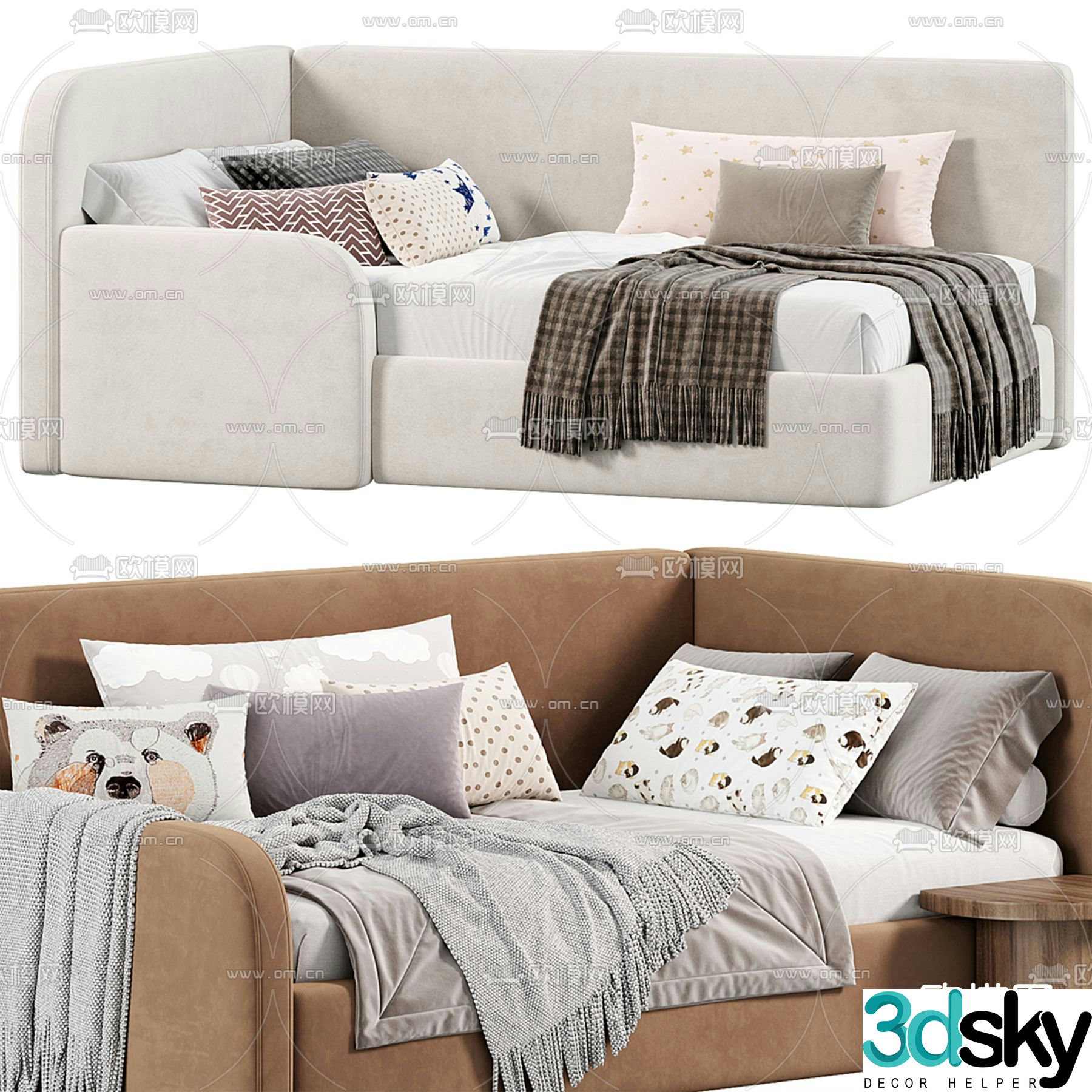 Children’s bed sofa bed 3d model