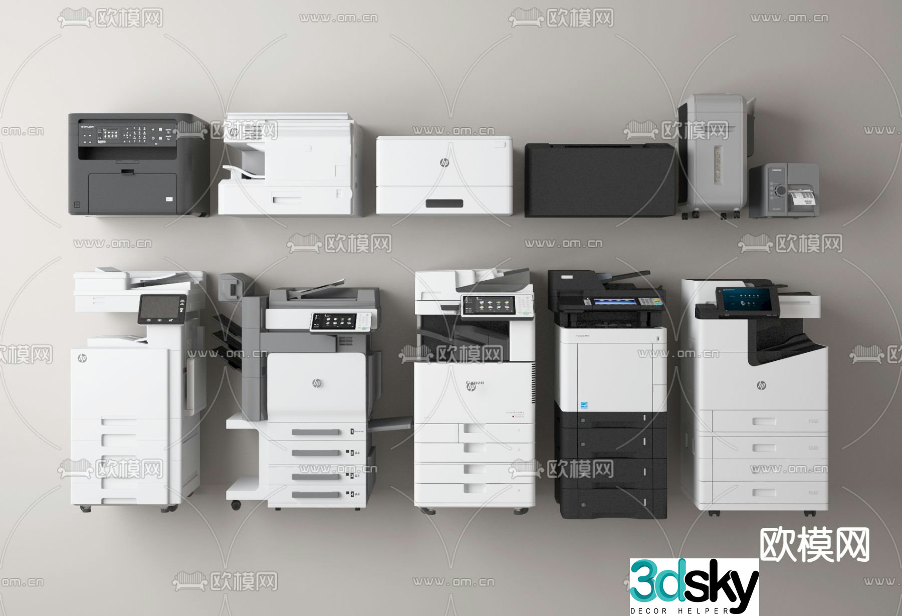 printer copier scanner 3d model
