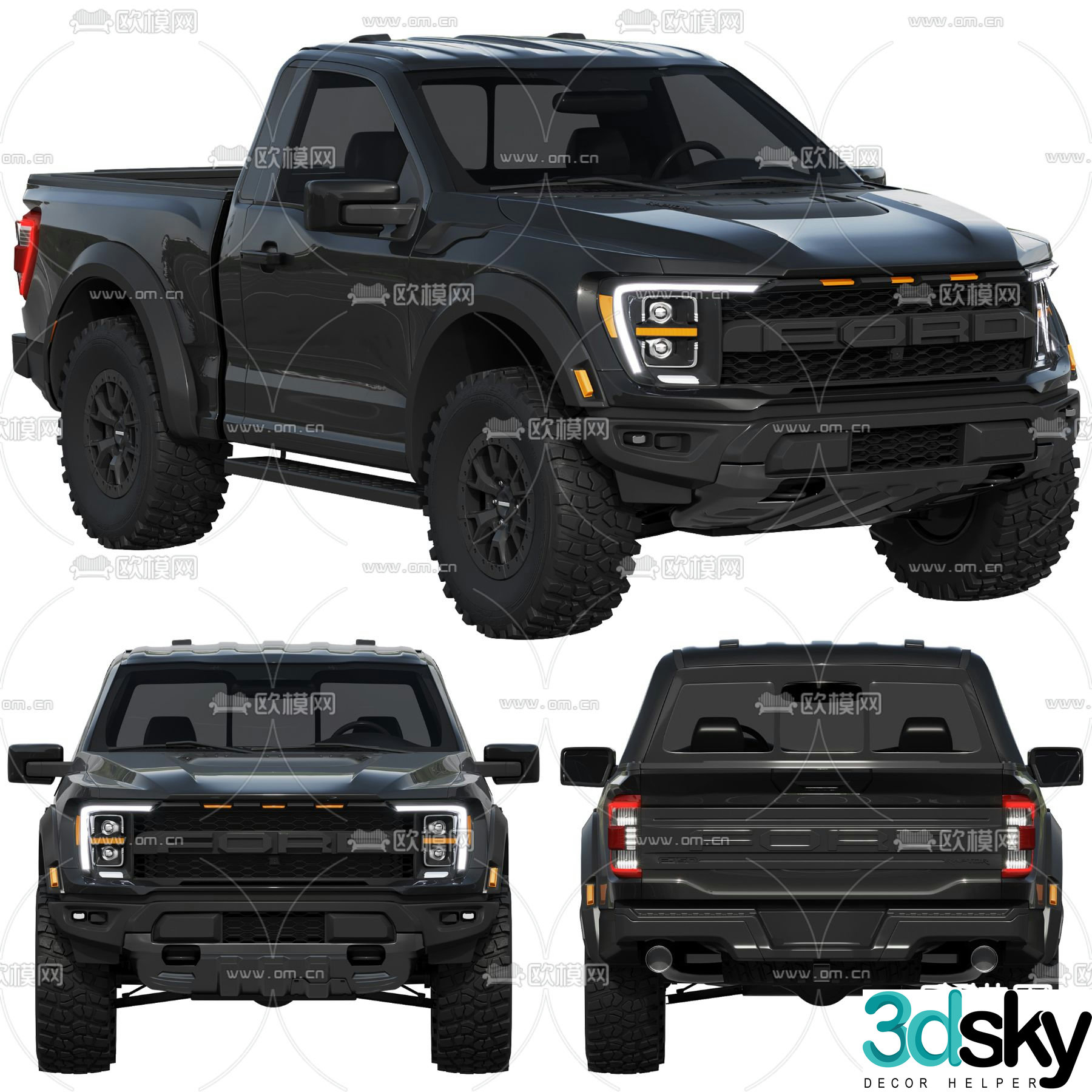 ford off road vehicle pickup truck 3d model