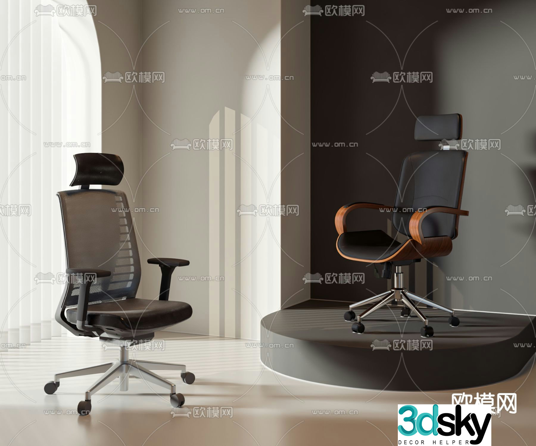 Office chair executive chair boss chair 3d model