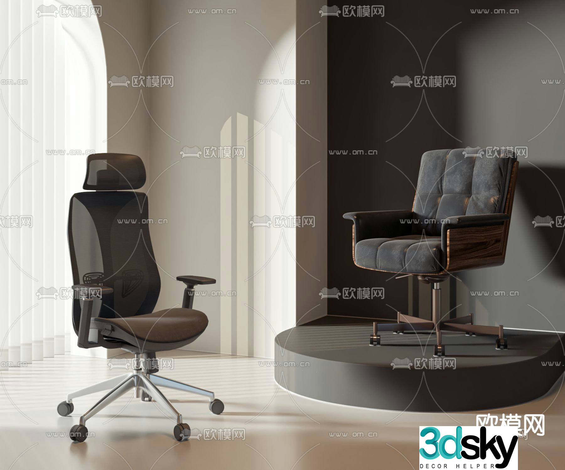 Office chair executive chair boss chair 3d model