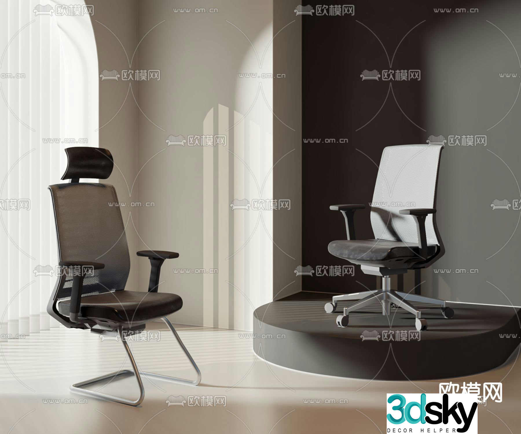 Office chair executive chair boss chair 3d model