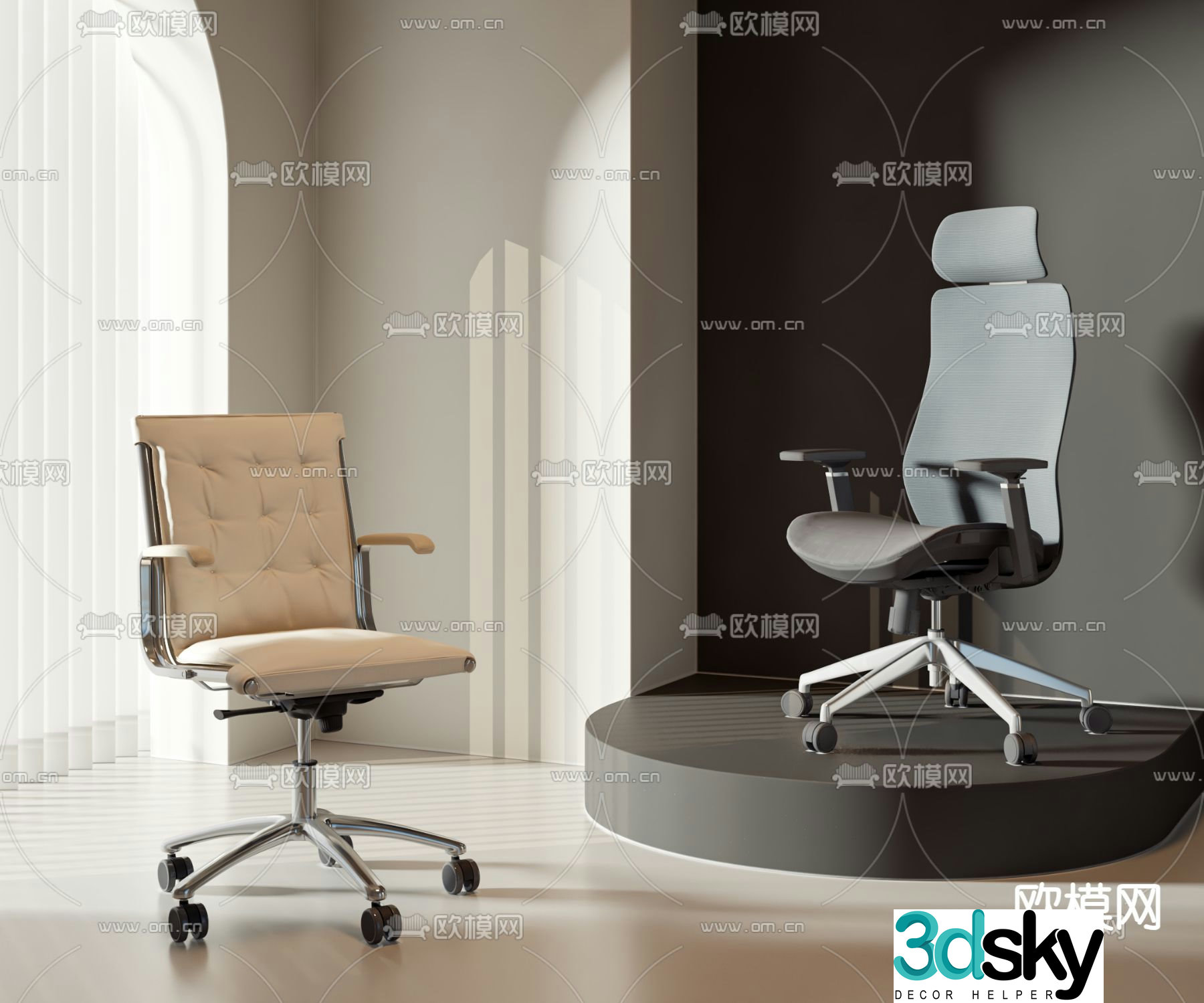 Office chair executive chair boss chair 3d model