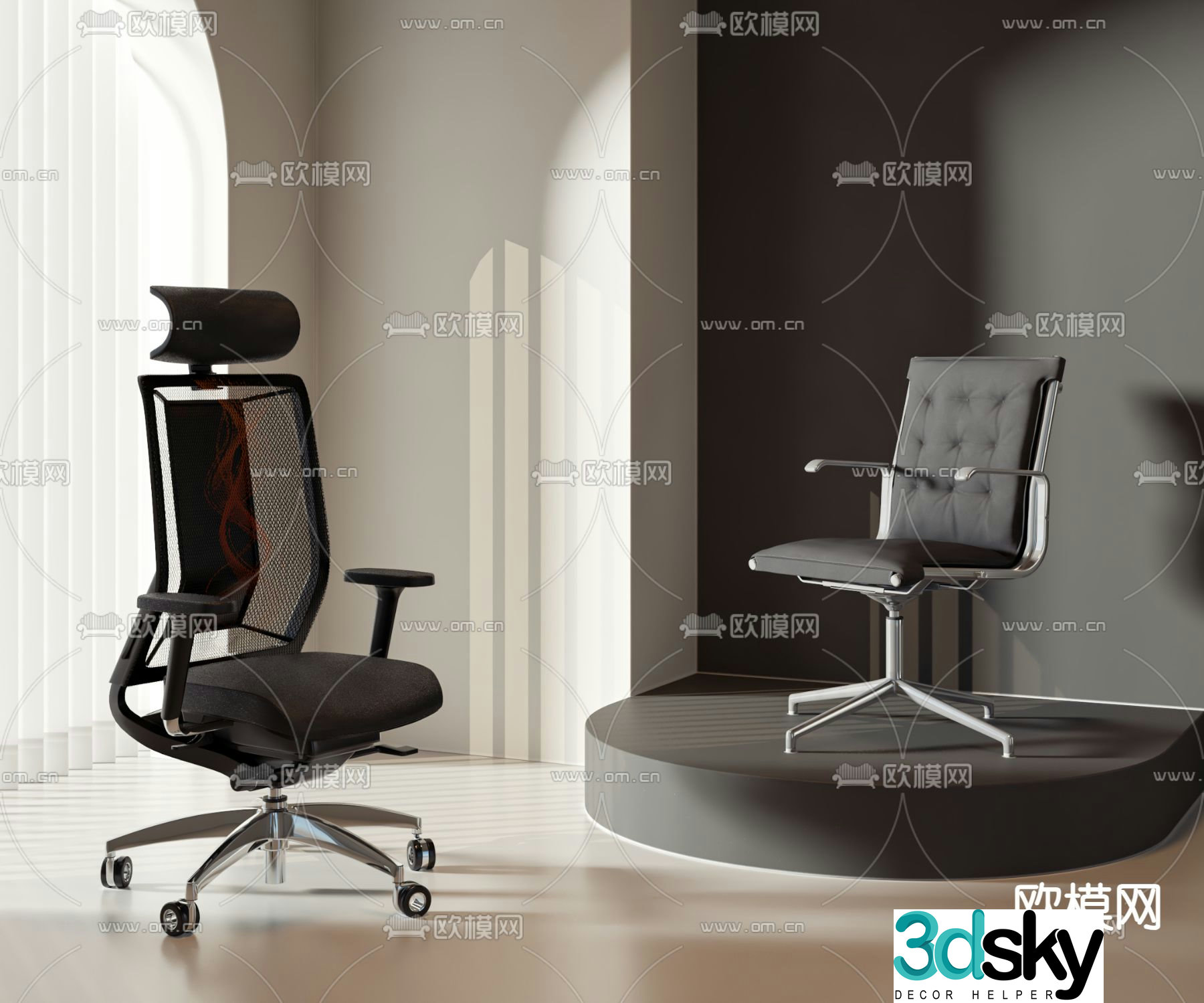 Office chair executive chair boss chair 3d model