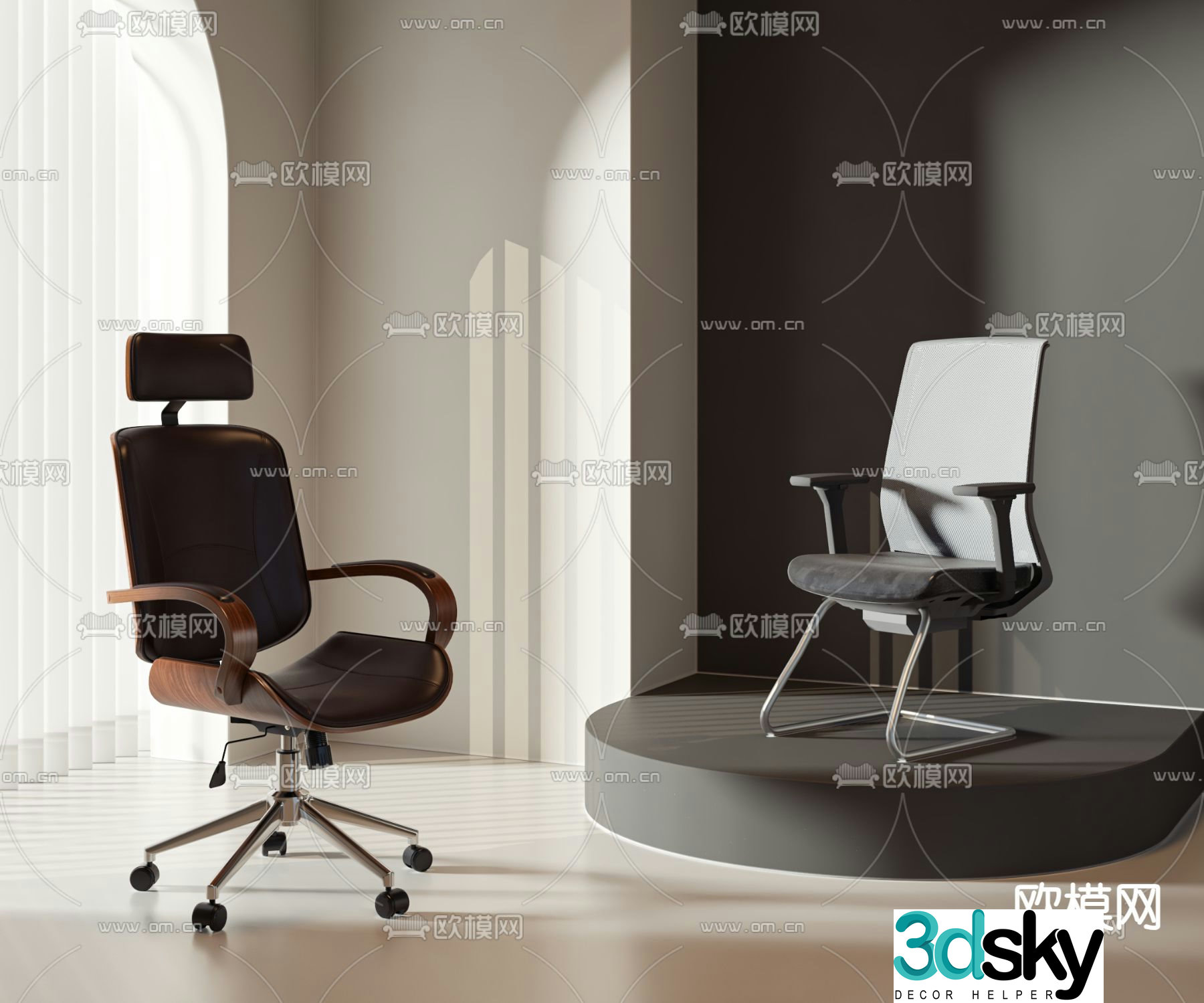 Office chair executive chair boss chair 3d model