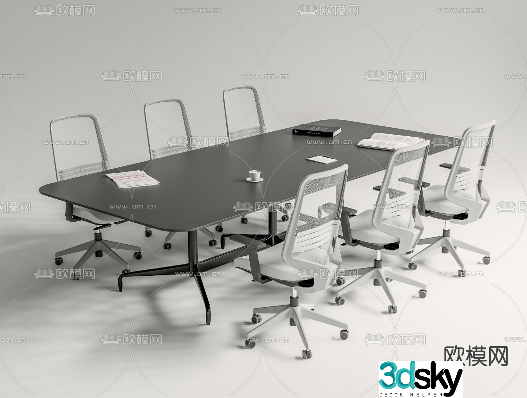 Modern conference table conference table 3d model