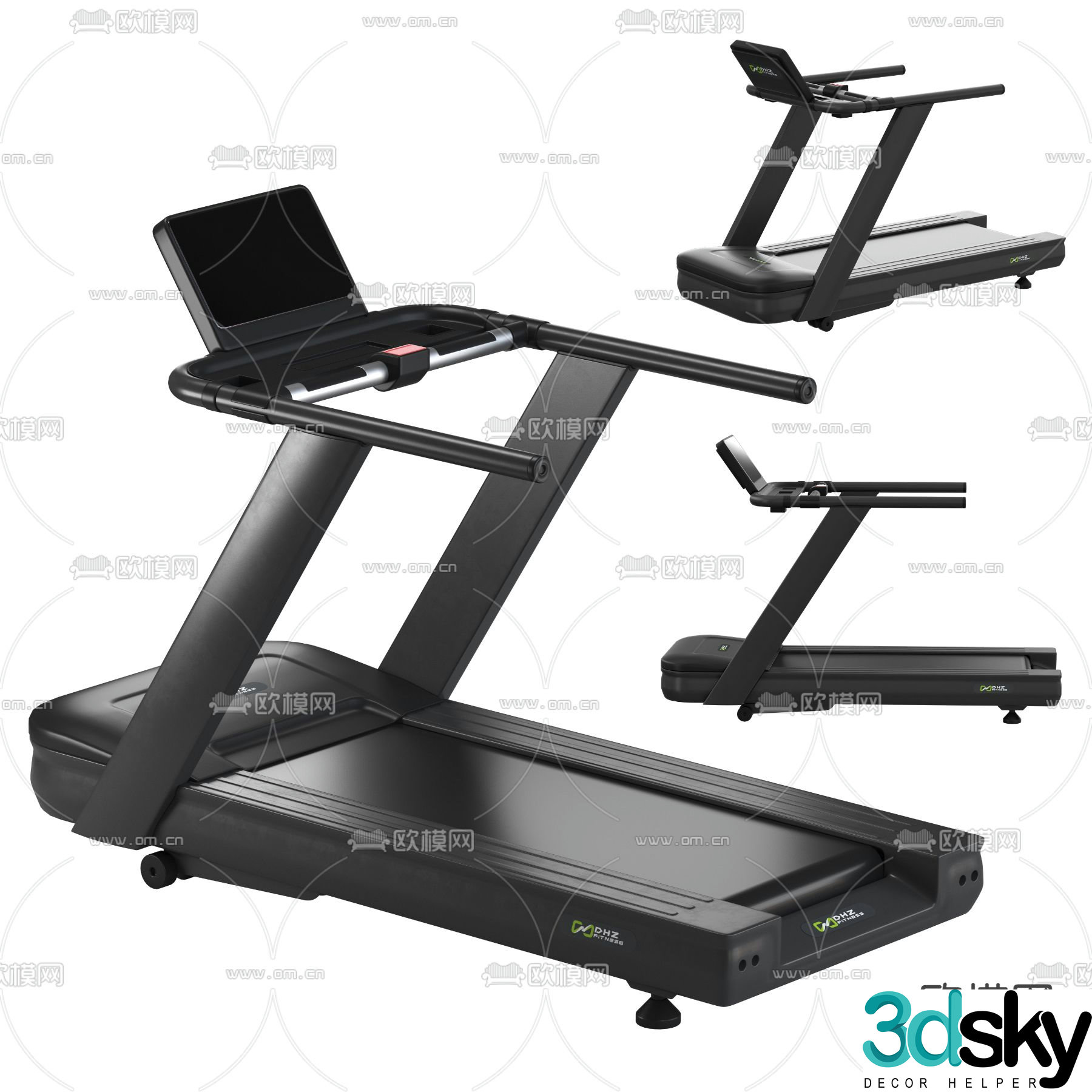 Fitness equipment treadmill 3d model